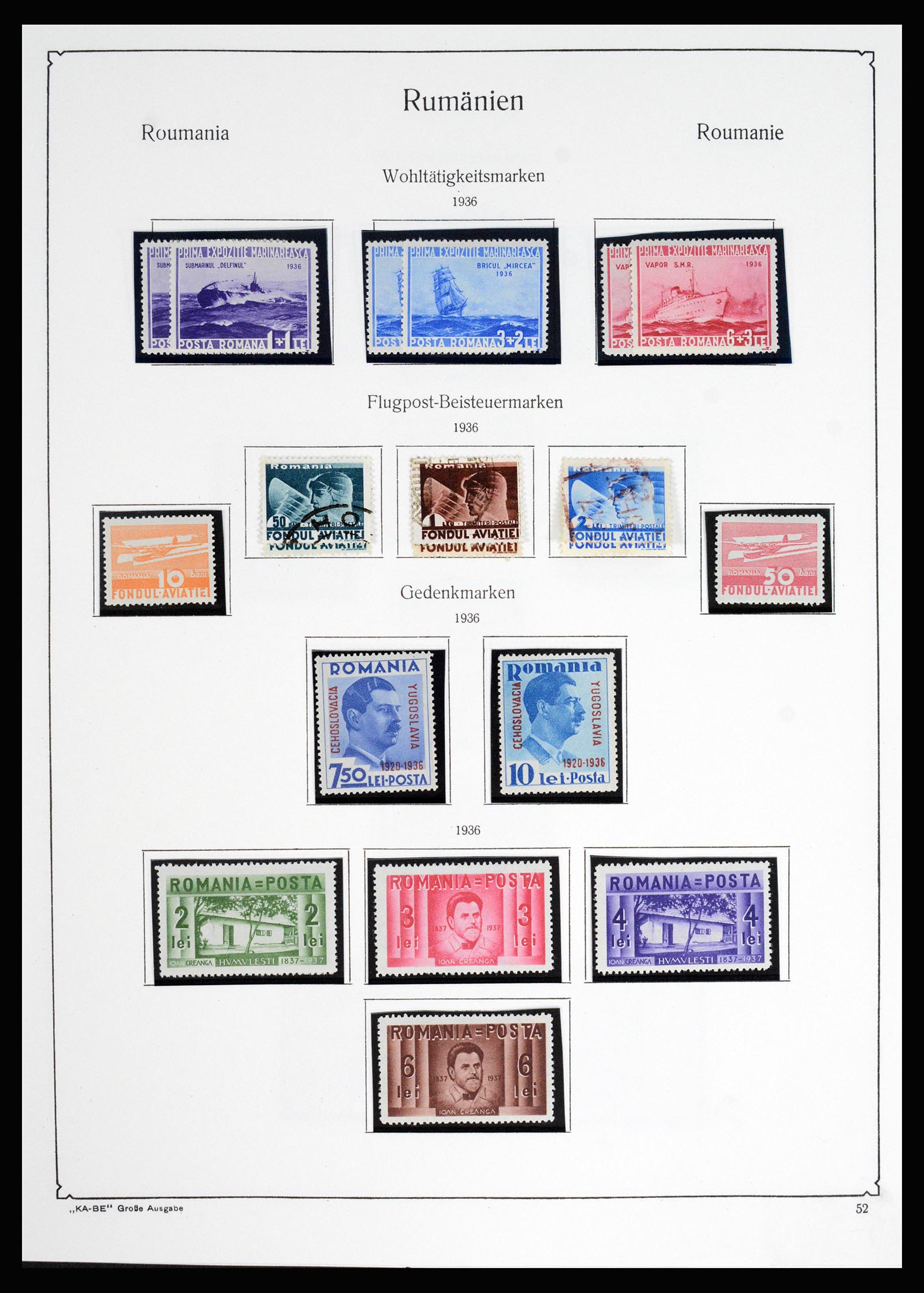 37128 075 - Postzegelverzameling 37128 Roemenië 1865-1965.