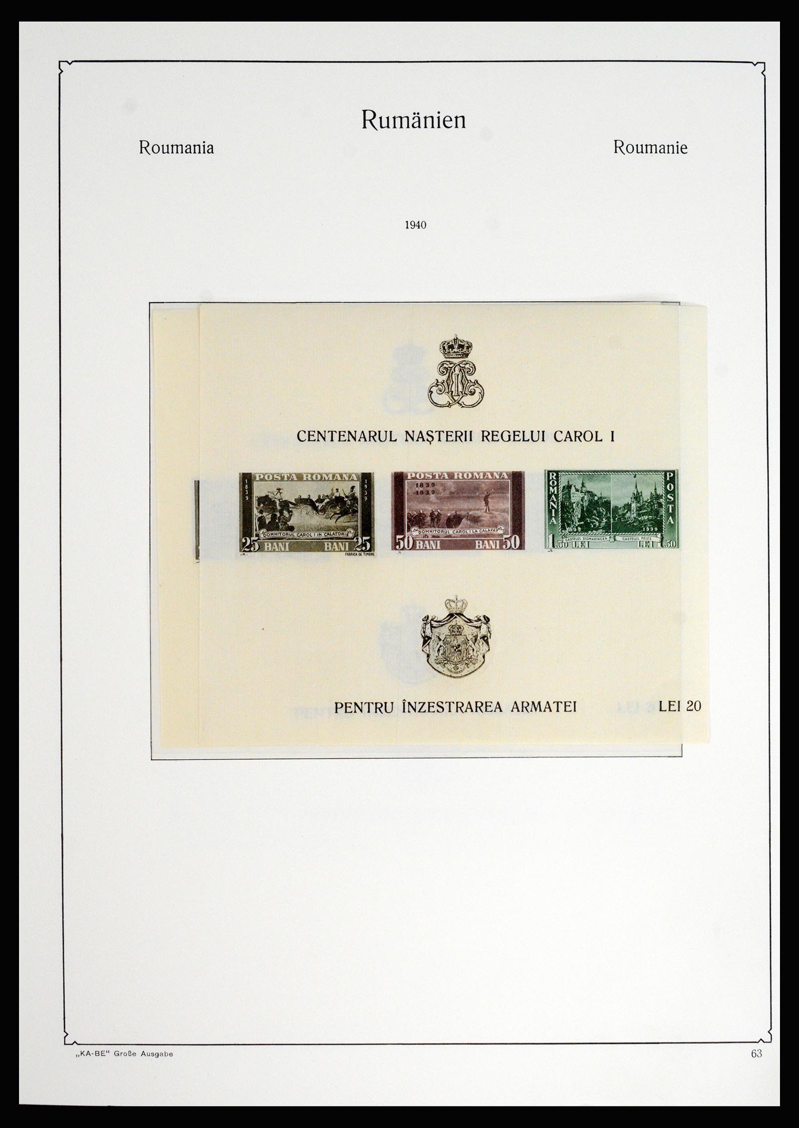 37128 089 - Postzegelverzameling 37128 Roemenië 1865-1965.