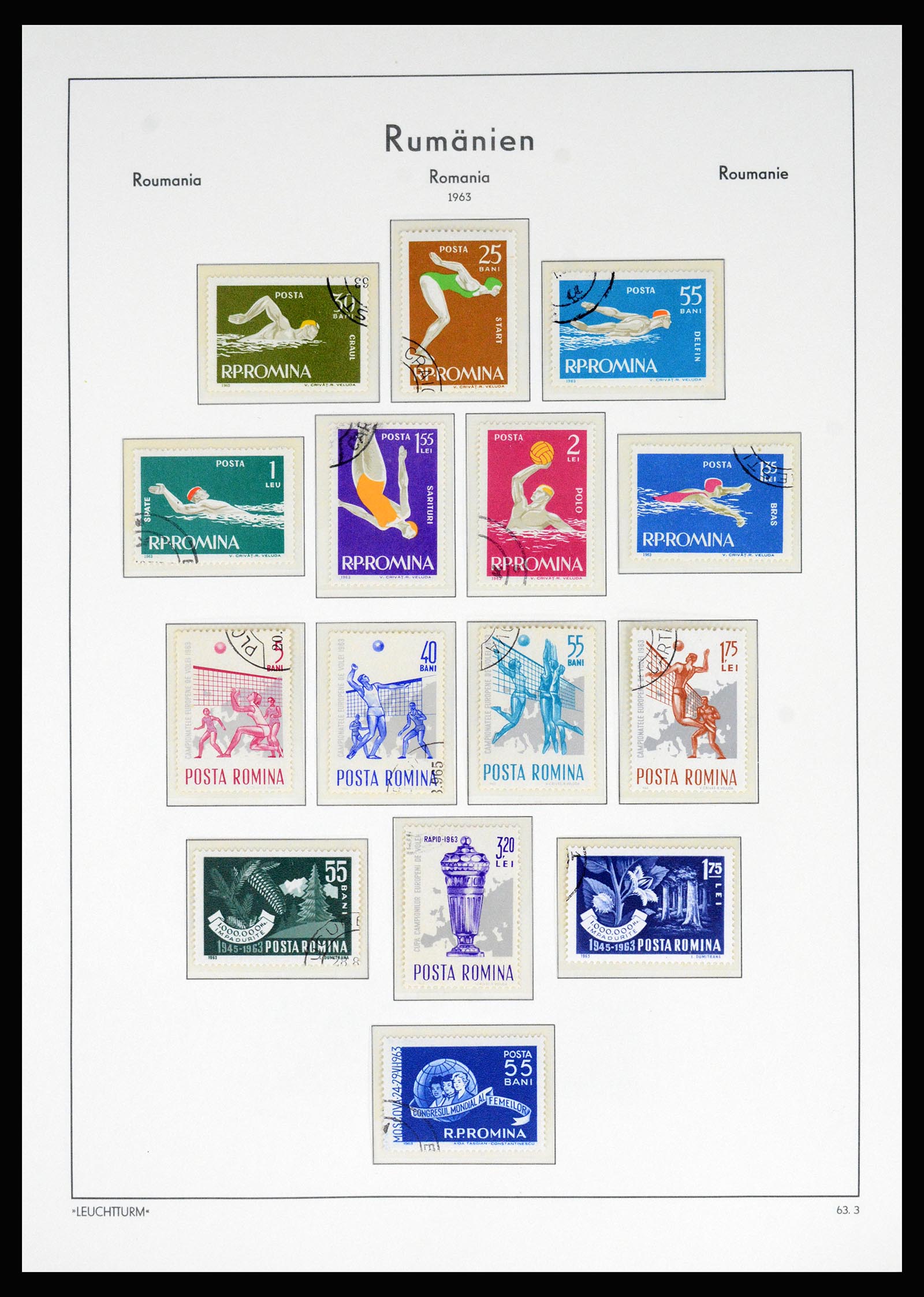 37128 163 - Postzegelverzameling 37128 Roemenië 1865-1965.