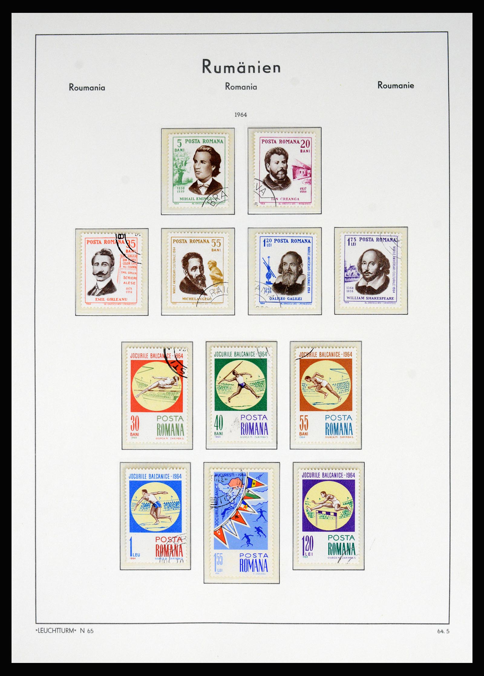 37128 175 - Postzegelverzameling 37128 Roemenië 1865-1965.