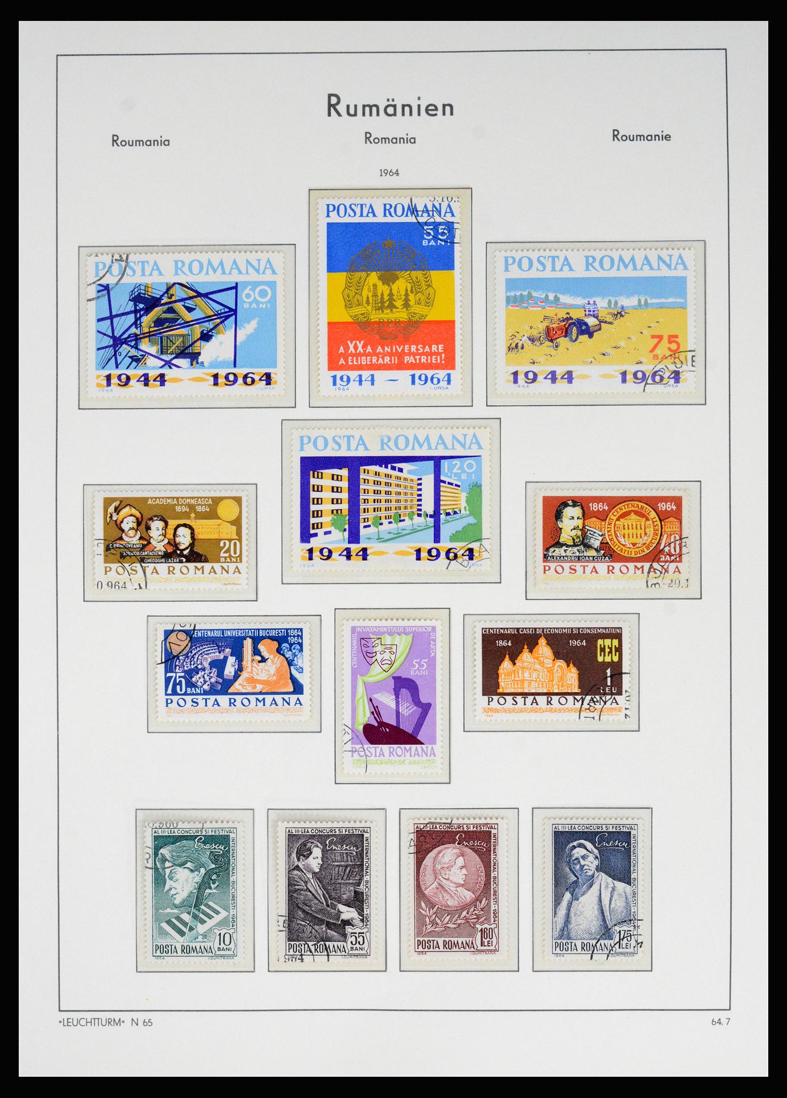 37128 177 - Postzegelverzameling 37128 Roemenië 1865-1965.
