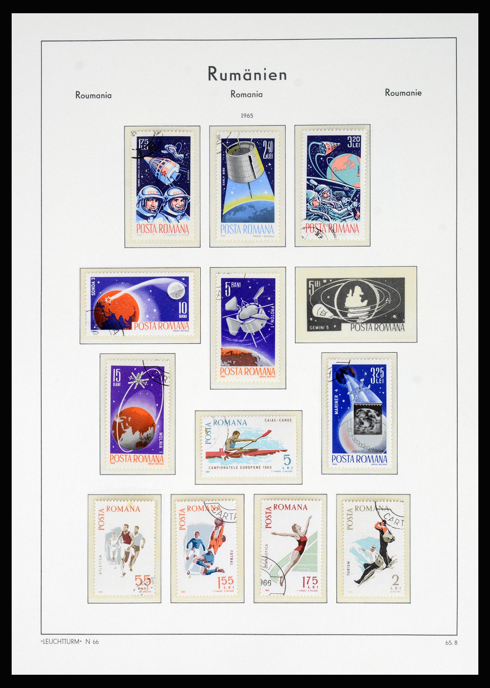 37128 191 - Postzegelverzameling 37128 Roemenië 1865-1965.