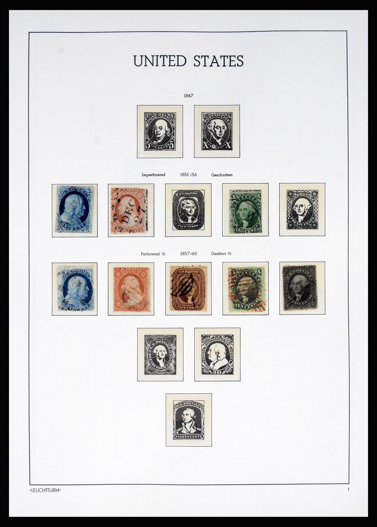 37129 001 - Postzegelverzameling 37129 USA 1851-1990.