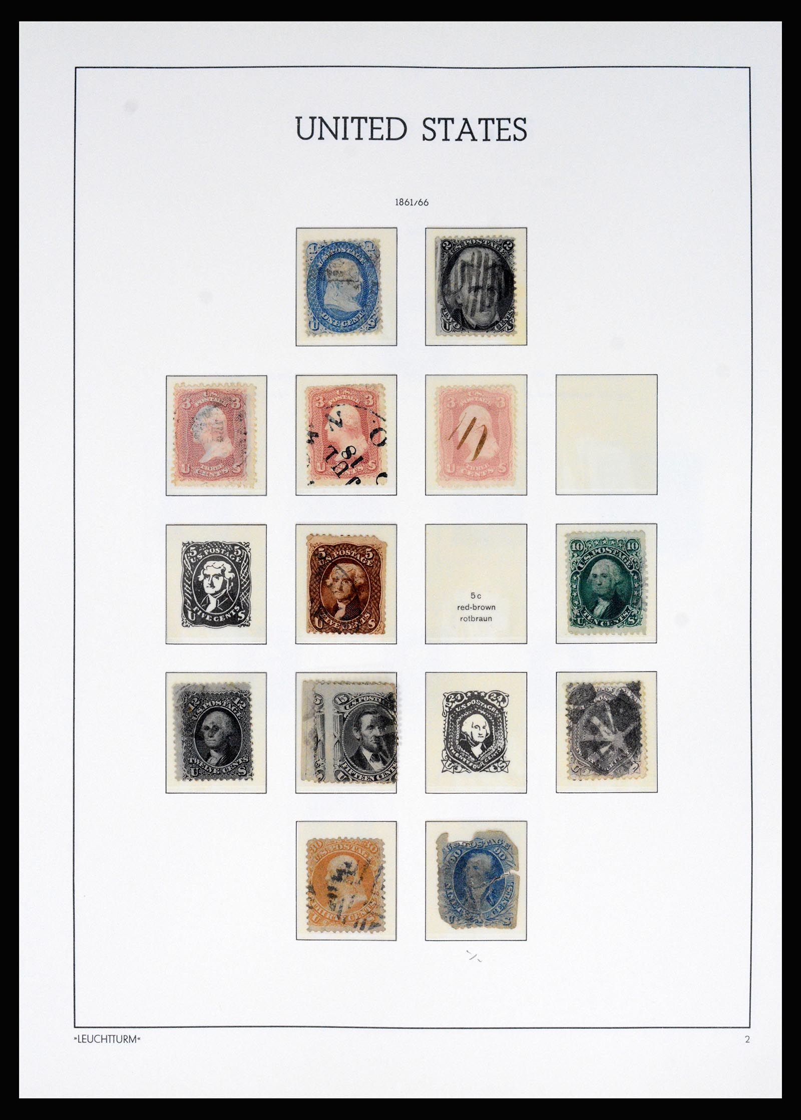 37129 003 - Postzegelverzameling 37129 USA 1851-1990.