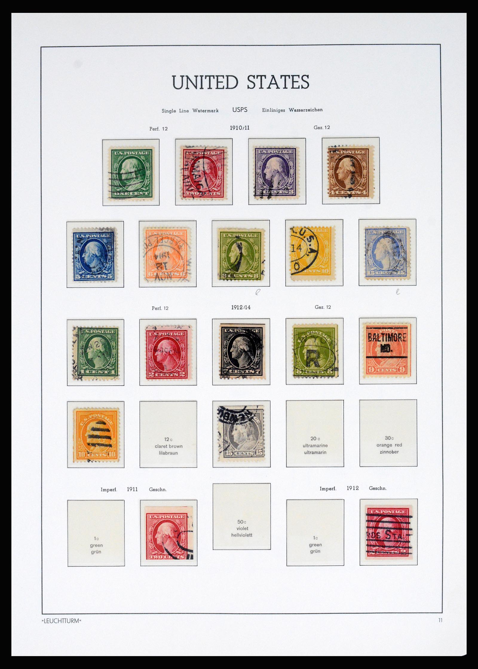 37129 014 - Postzegelverzameling 37129 USA 1851-1990.