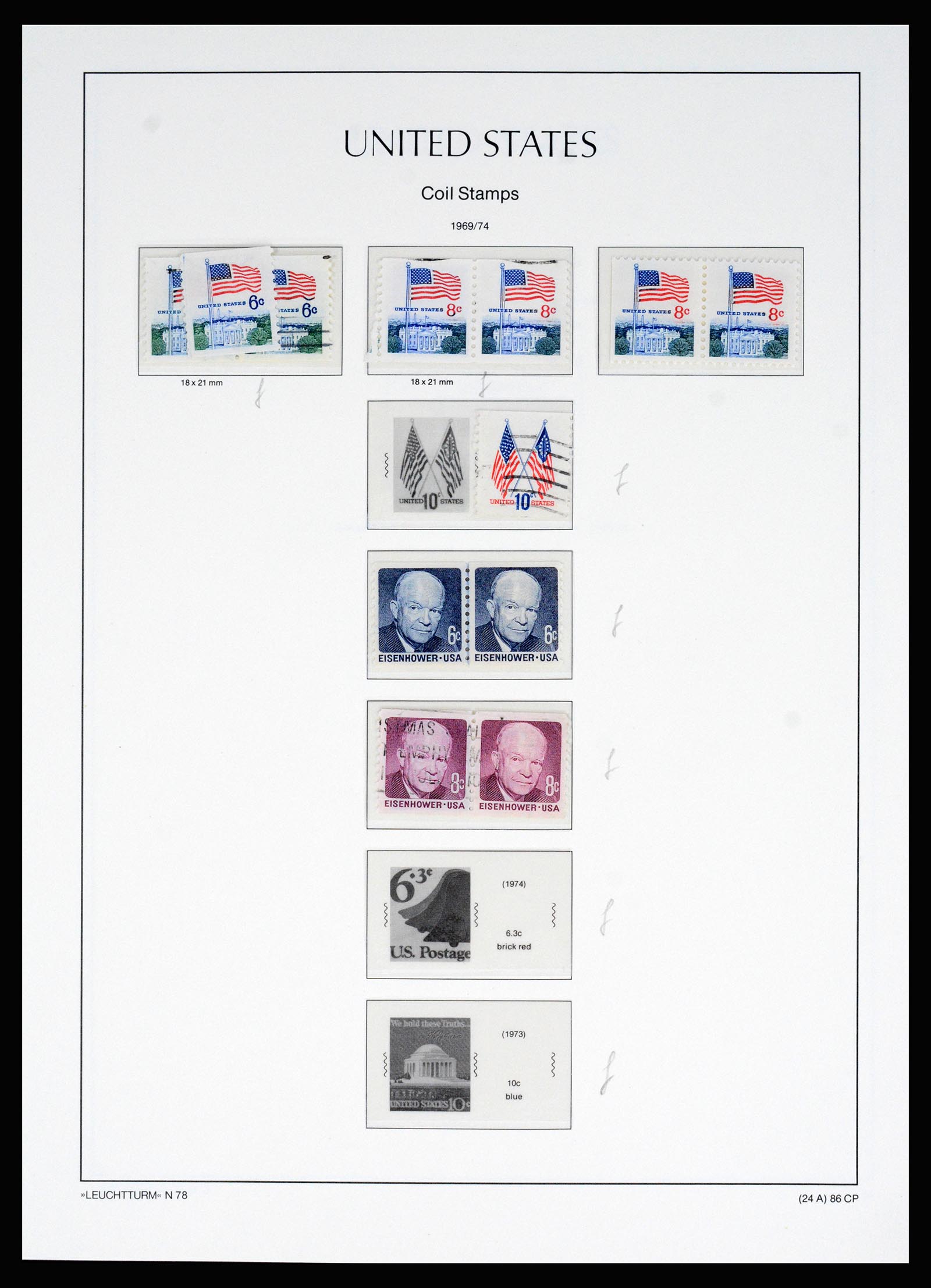 37129 038 - Postzegelverzameling 37129 USA 1851-1990.
