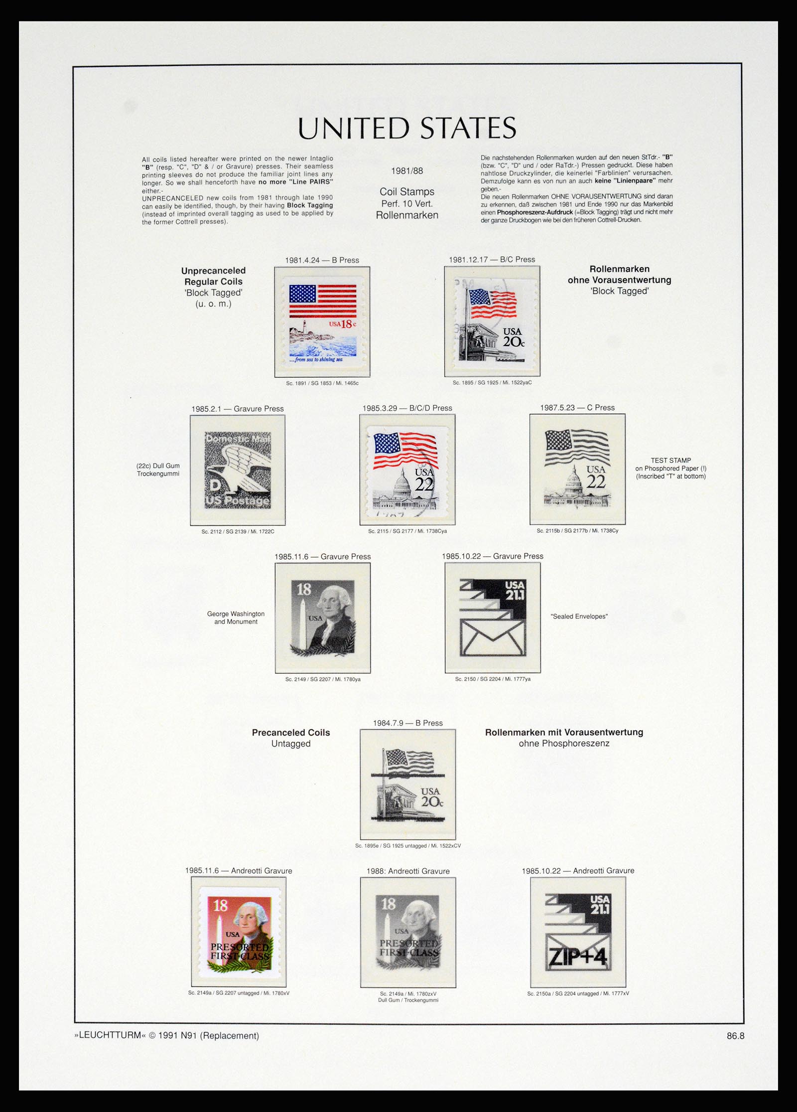 37129 052 - Postzegelverzameling 37129 USA 1851-1990.