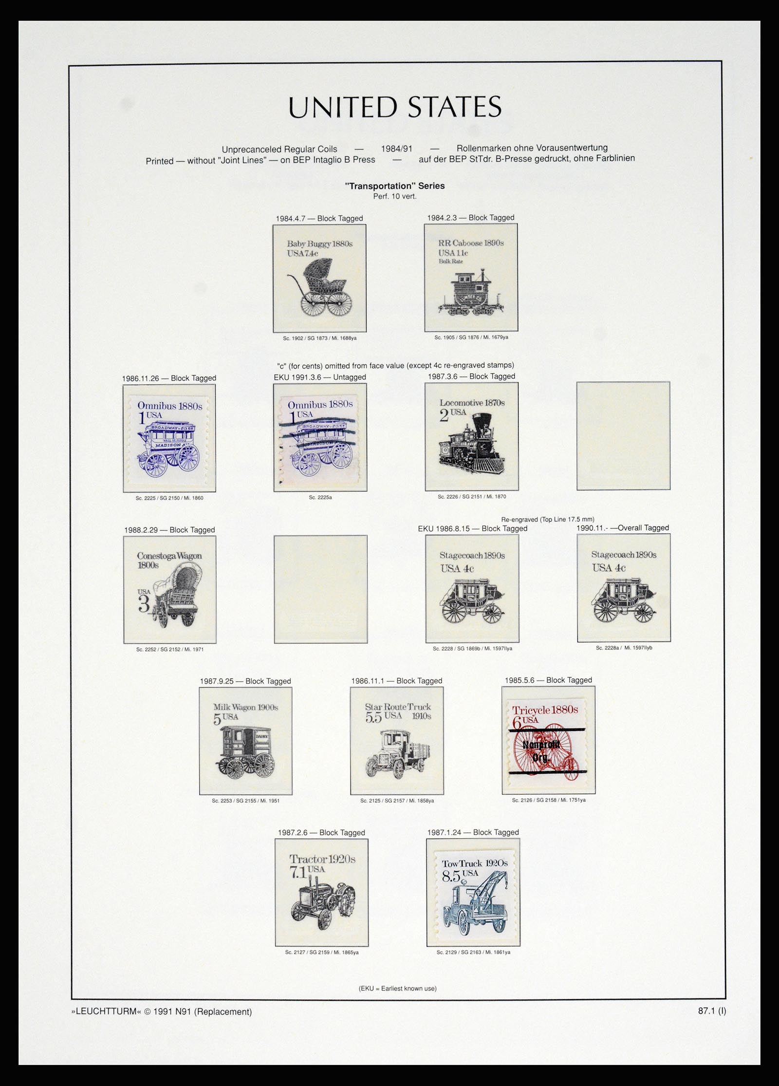 37129 053 - Postzegelverzameling 37129 USA 1851-1990.