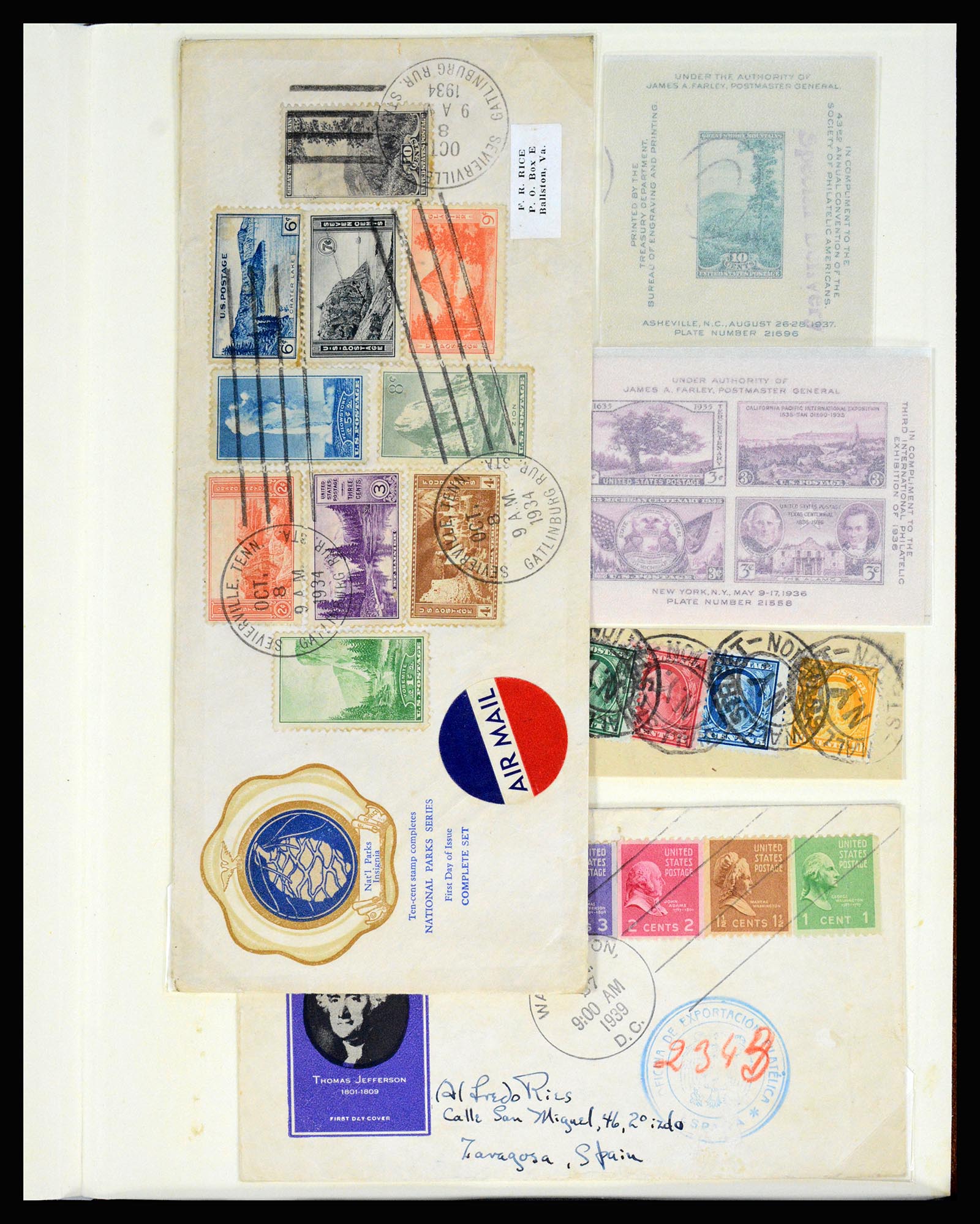 37131 095 - Postzegelverzameling 37131 USA 1851-1990.