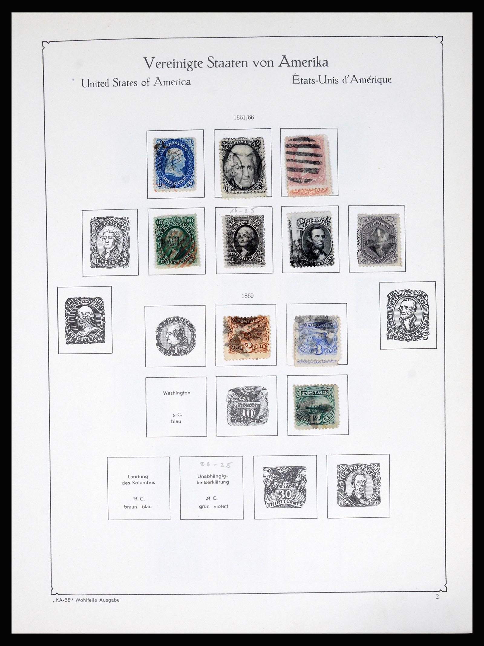 37132 004 - Postzegelverzameling 37132 USA 1851-1990.
