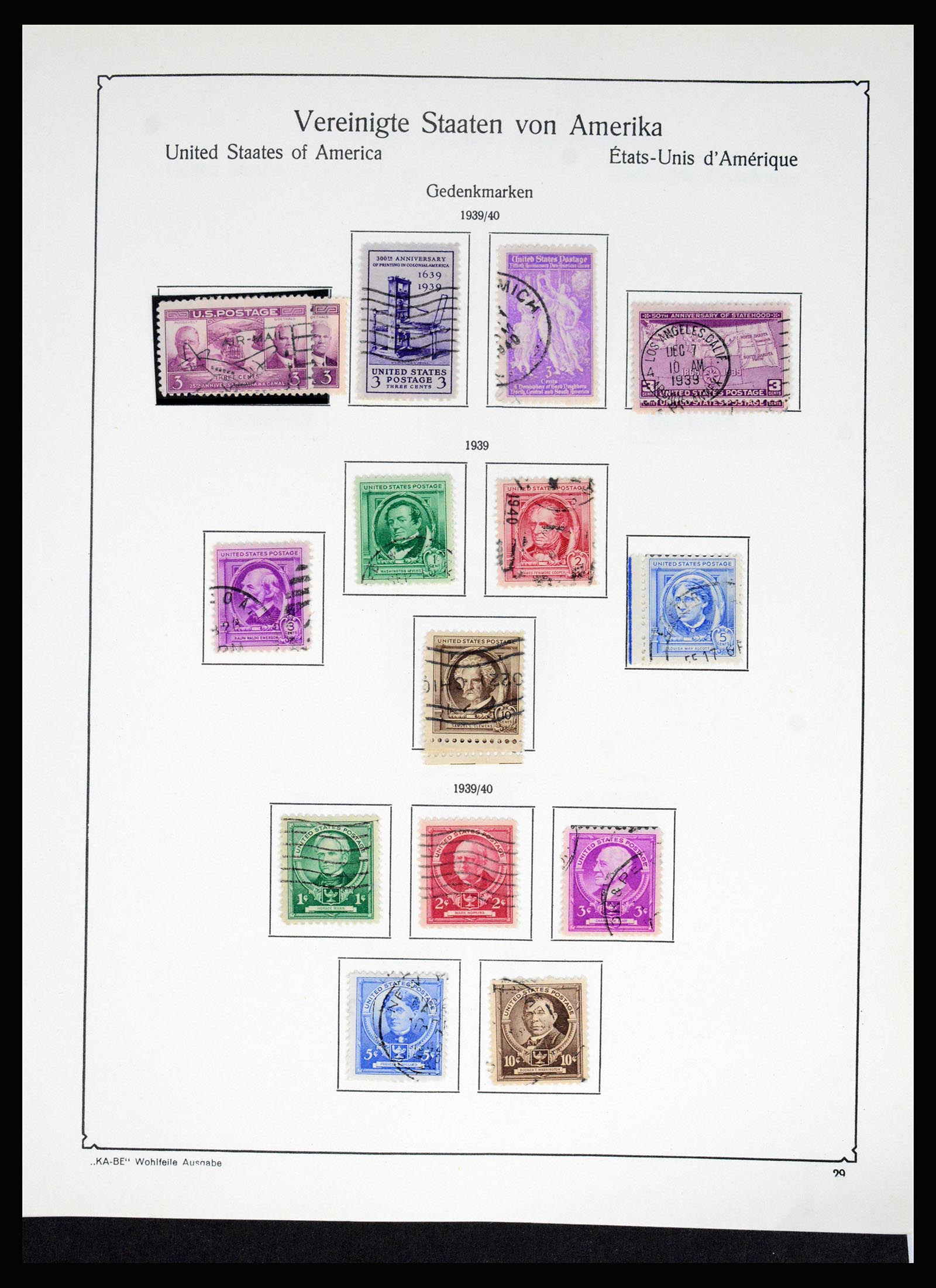 37132 040 - Postzegelverzameling 37132 USA 1851-1990.