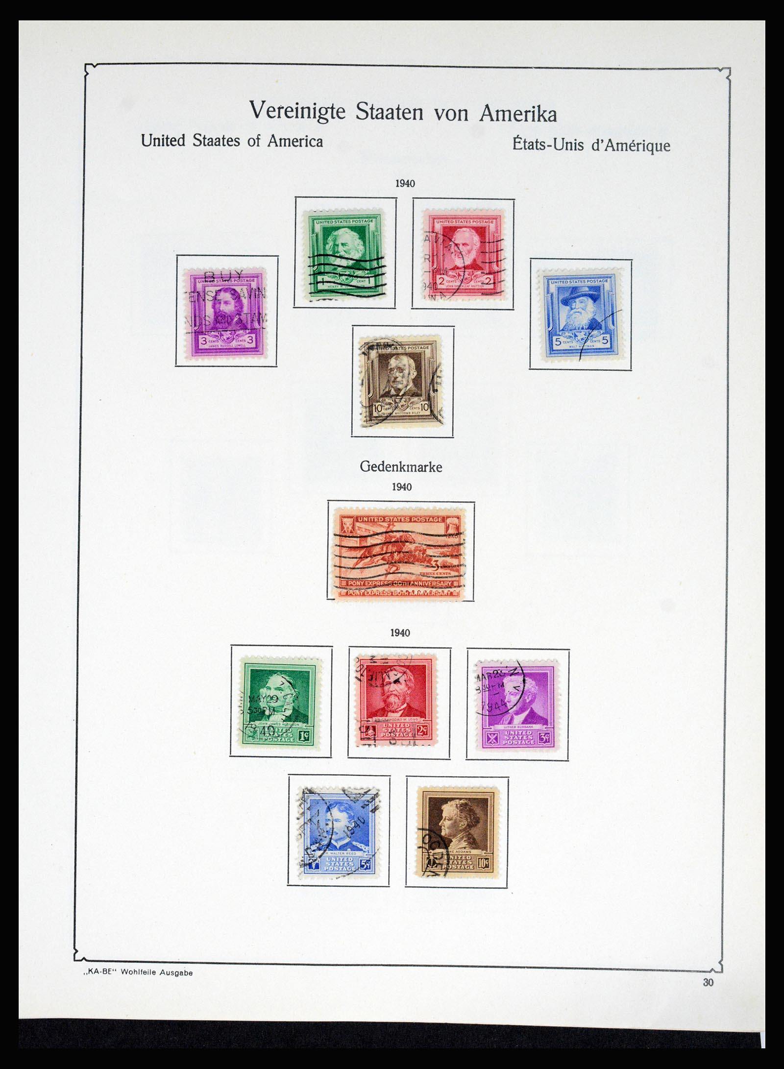 37132 041 - Postzegelverzameling 37132 USA 1851-1990.