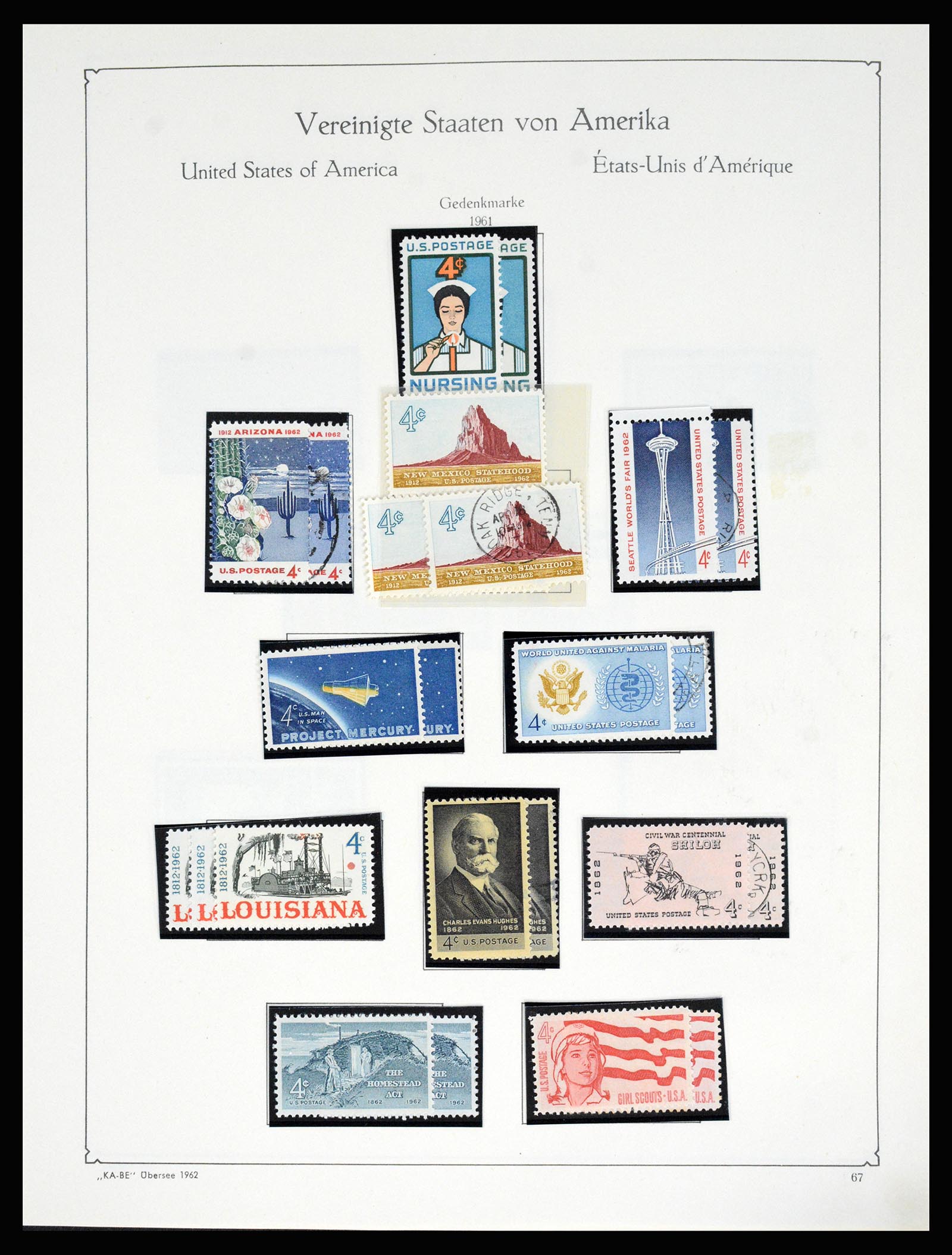 37132 082 - Postzegelverzameling 37132 USA 1851-1990.