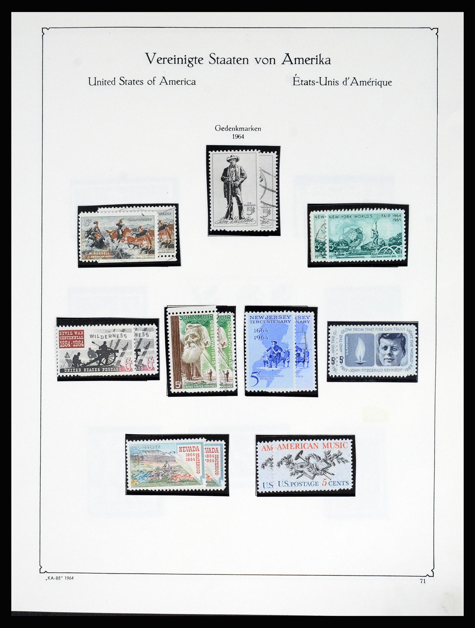 37132 089 - Postzegelverzameling 37132 USA 1851-1990.