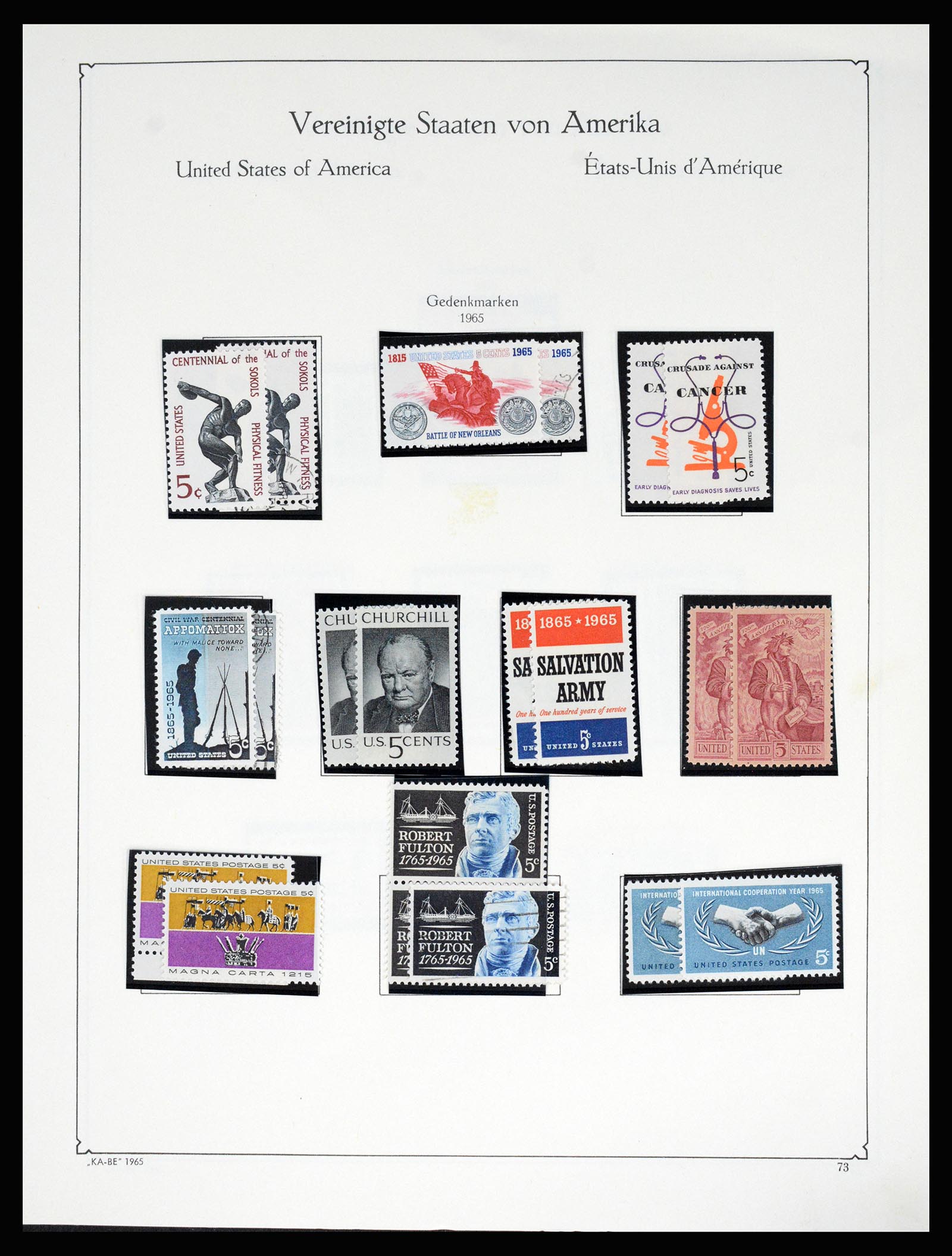 37132 092 - Postzegelverzameling 37132 USA 1851-1990.
