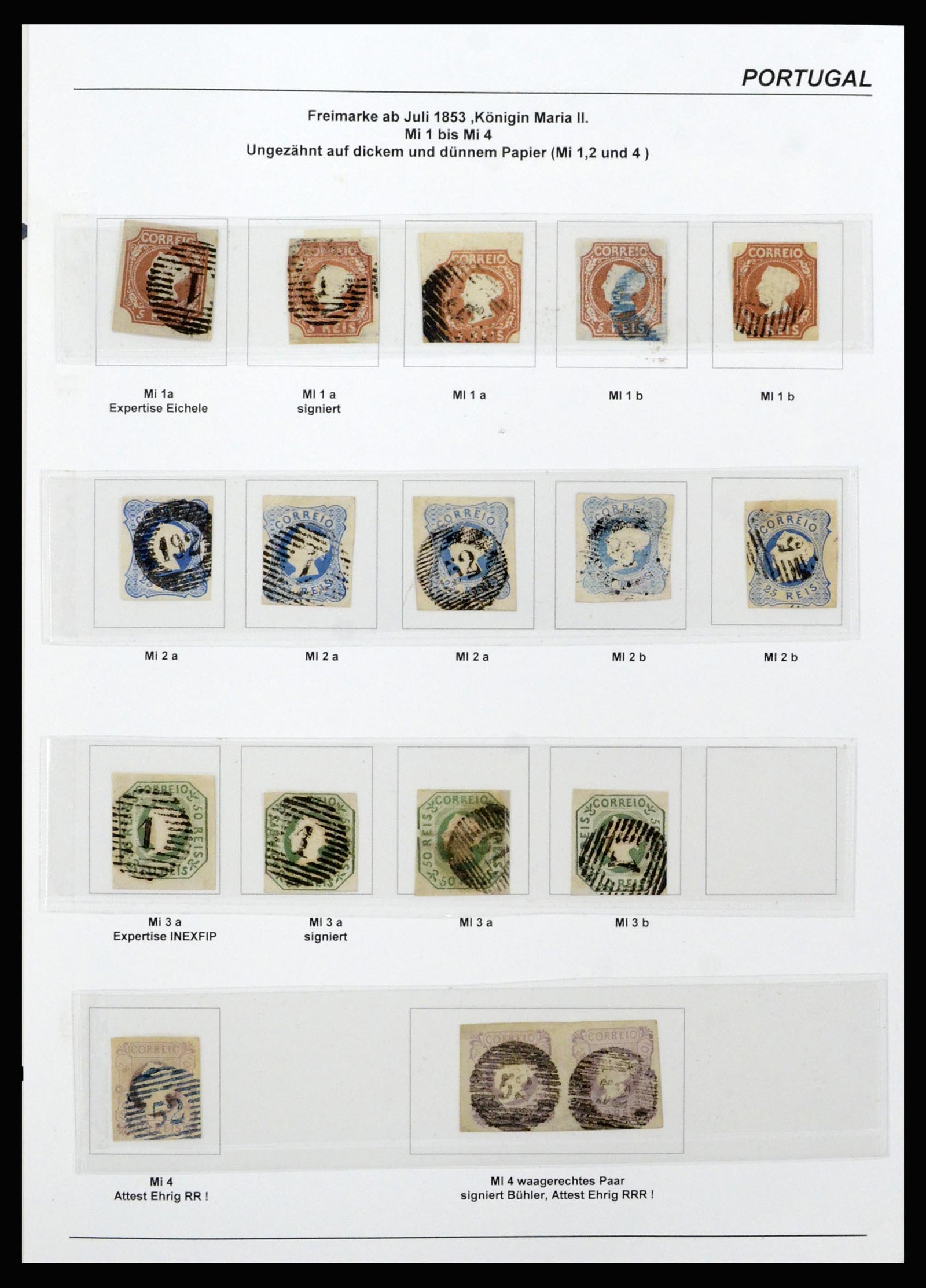 37133 001 - Postzegelverzameling 37133 Portugal 1853-1893.