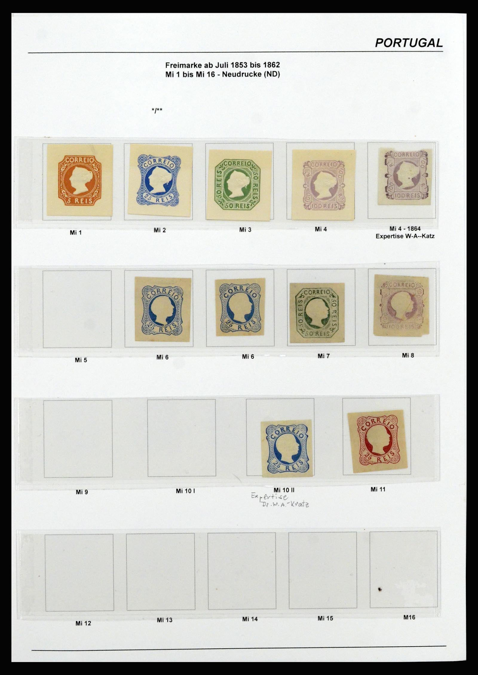 37133 005 - Postzegelverzameling 37133 Portugal 1853-1893.