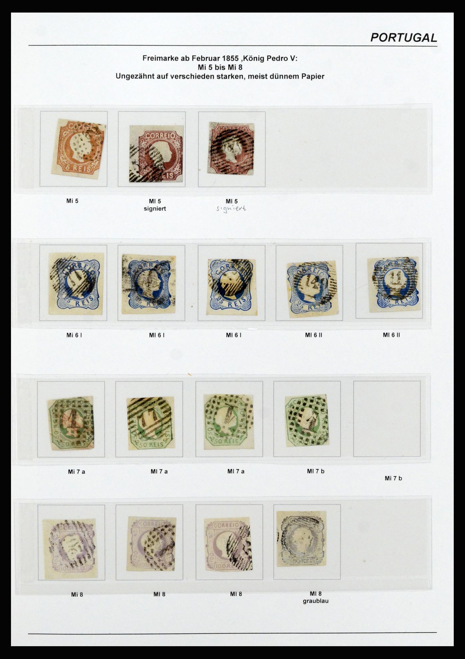 37133 006 - Postzegelverzameling 37133 Portugal 1853-1893.