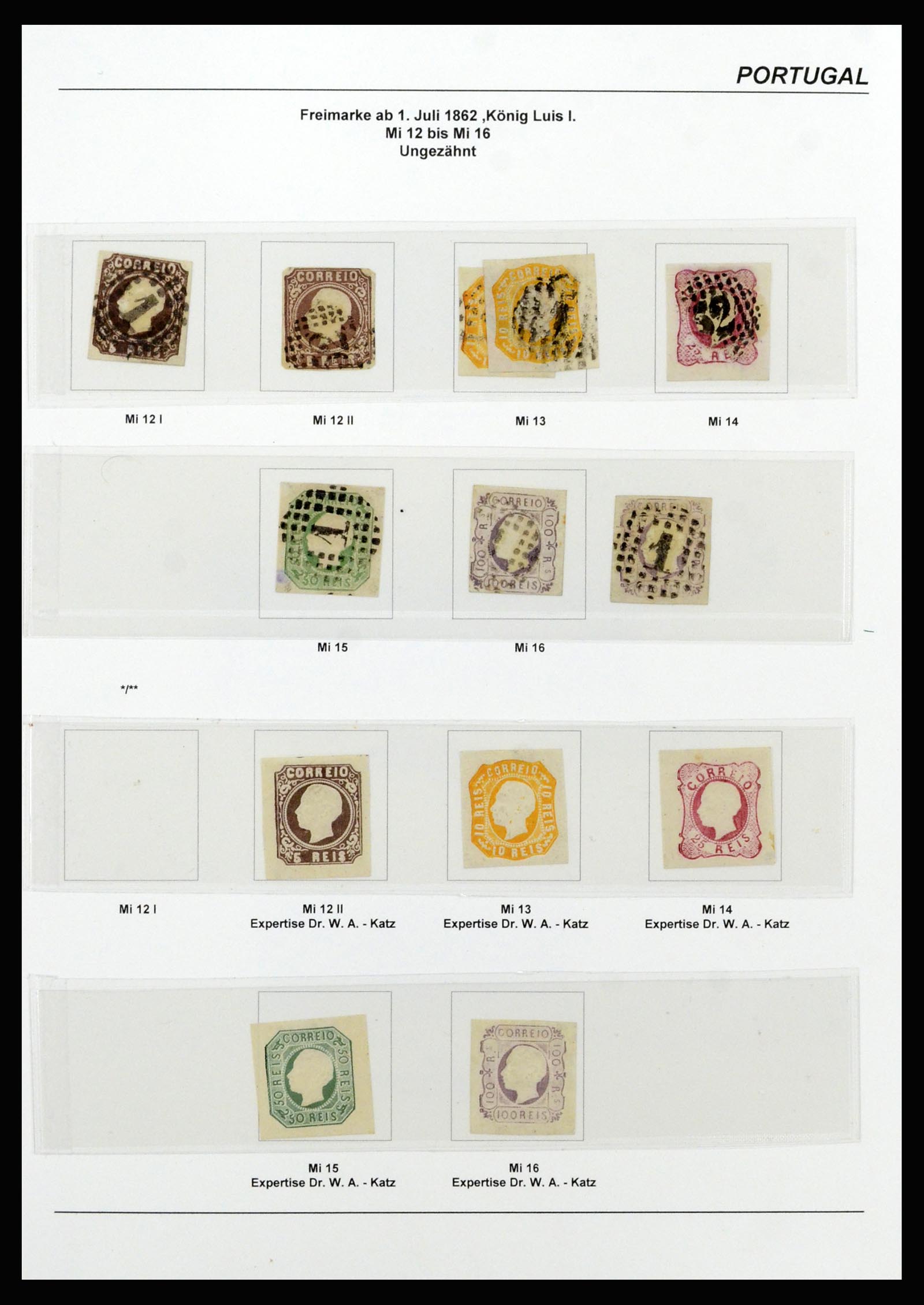 37133 014 - Postzegelverzameling 37133 Portugal 1853-1893.