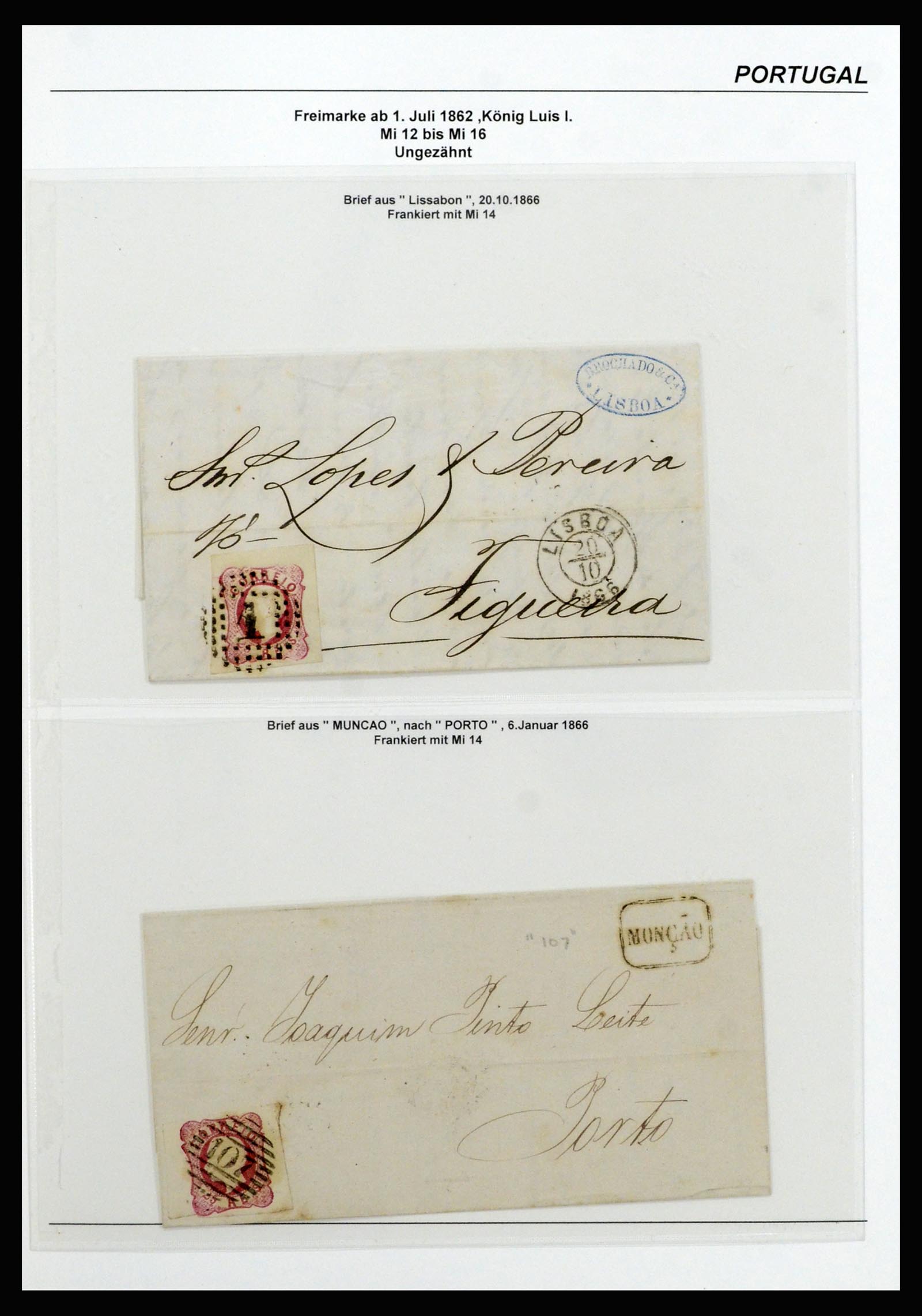 37133 018 - Postzegelverzameling 37133 Portugal 1853-1893.