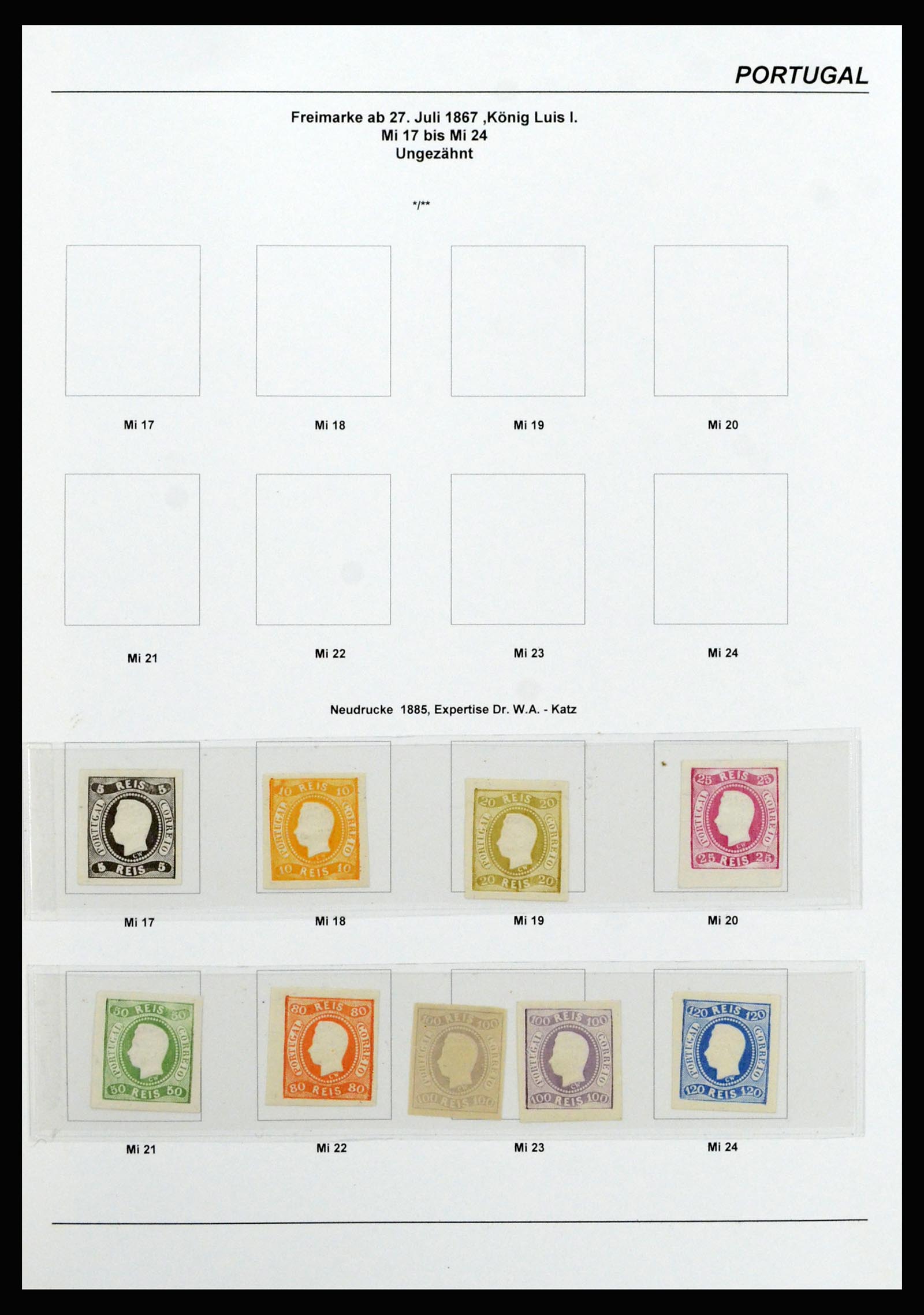 37133 020 - Postzegelverzameling 37133 Portugal 1853-1893.