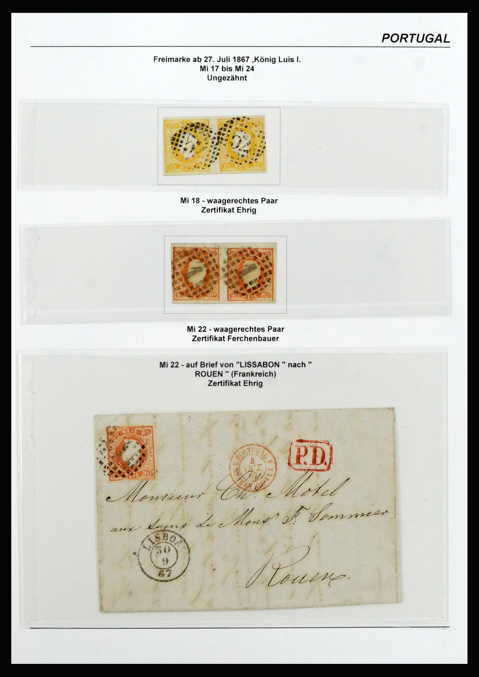 37133 021 - Stamp collection 37133 Portugal 1853-1893.