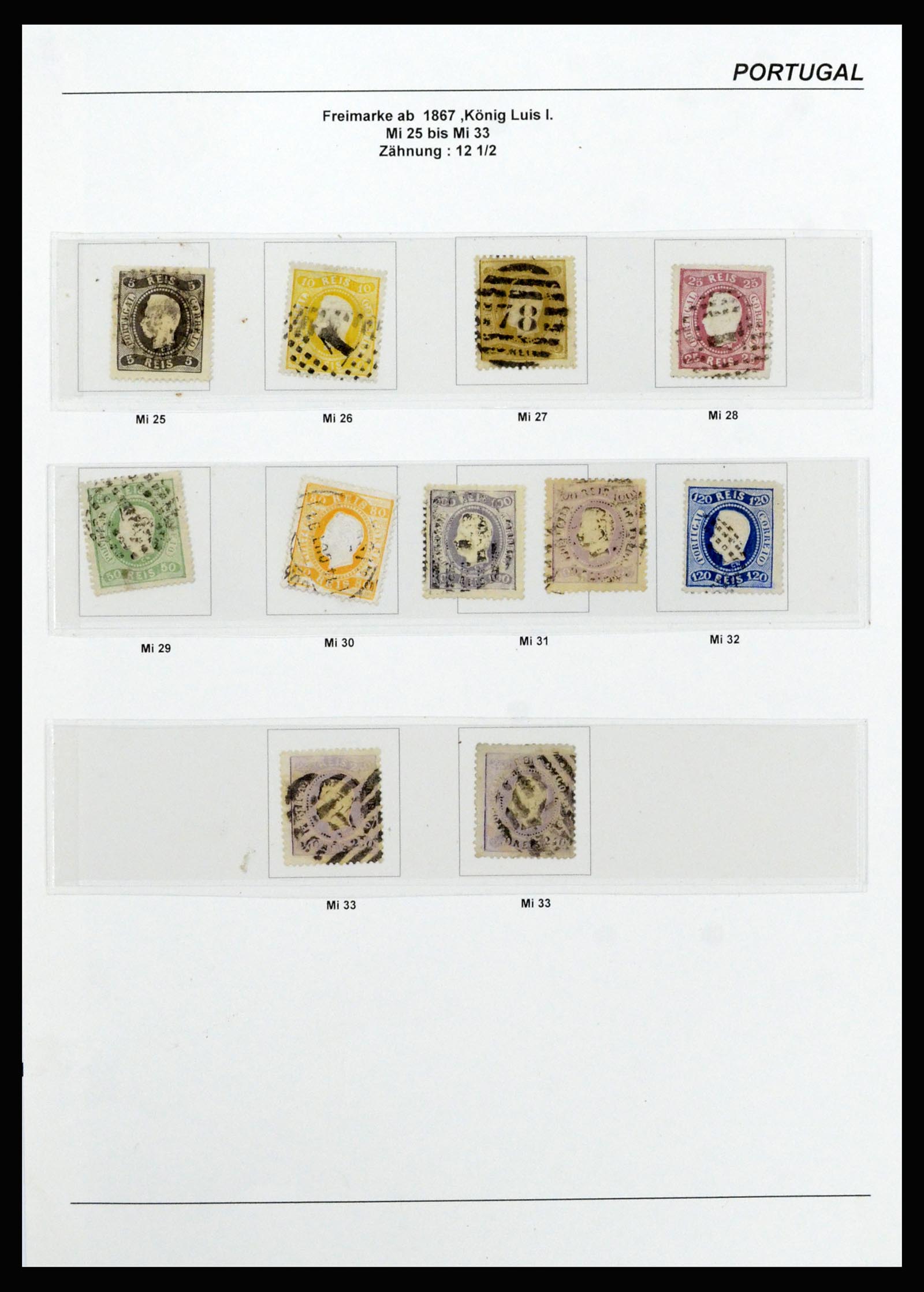 37133 024 - Postzegelverzameling 37133 Portugal 1853-1893.