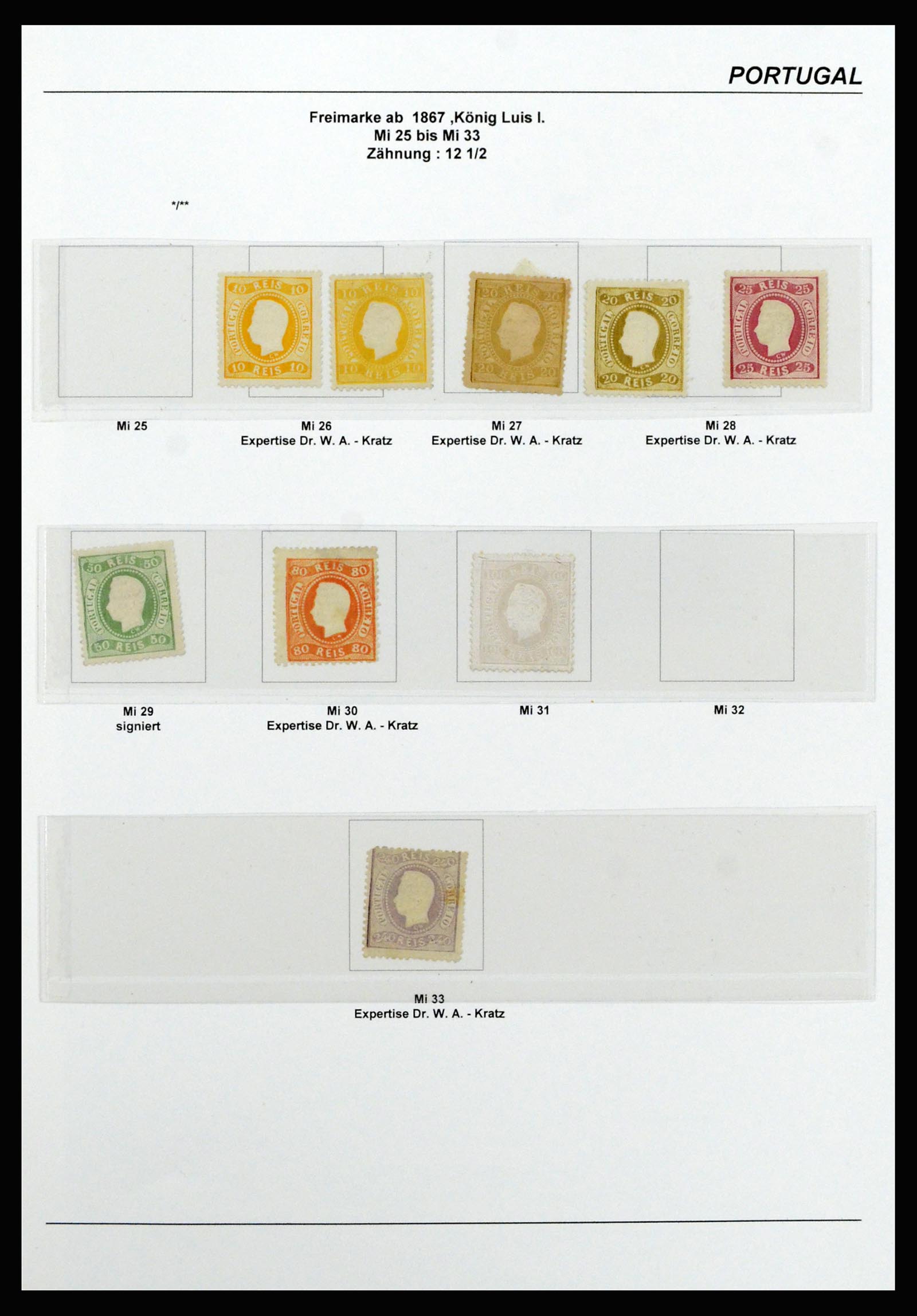 37133 025 - Postzegelverzameling 37133 Portugal 1853-1893.