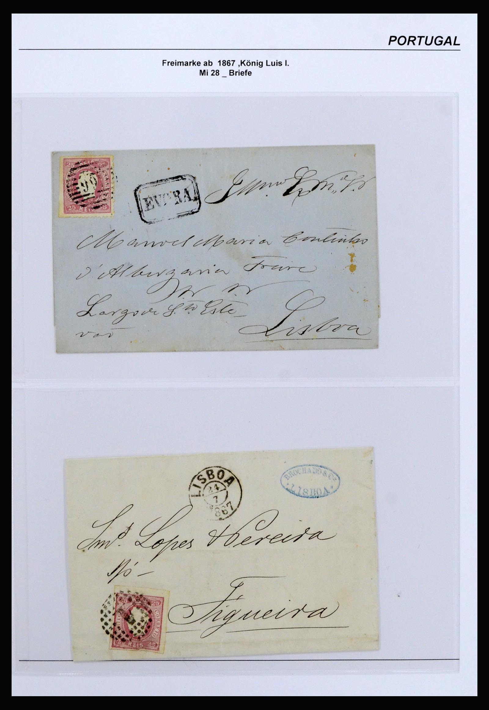 37133 026 - Postzegelverzameling 37133 Portugal 1853-1893.