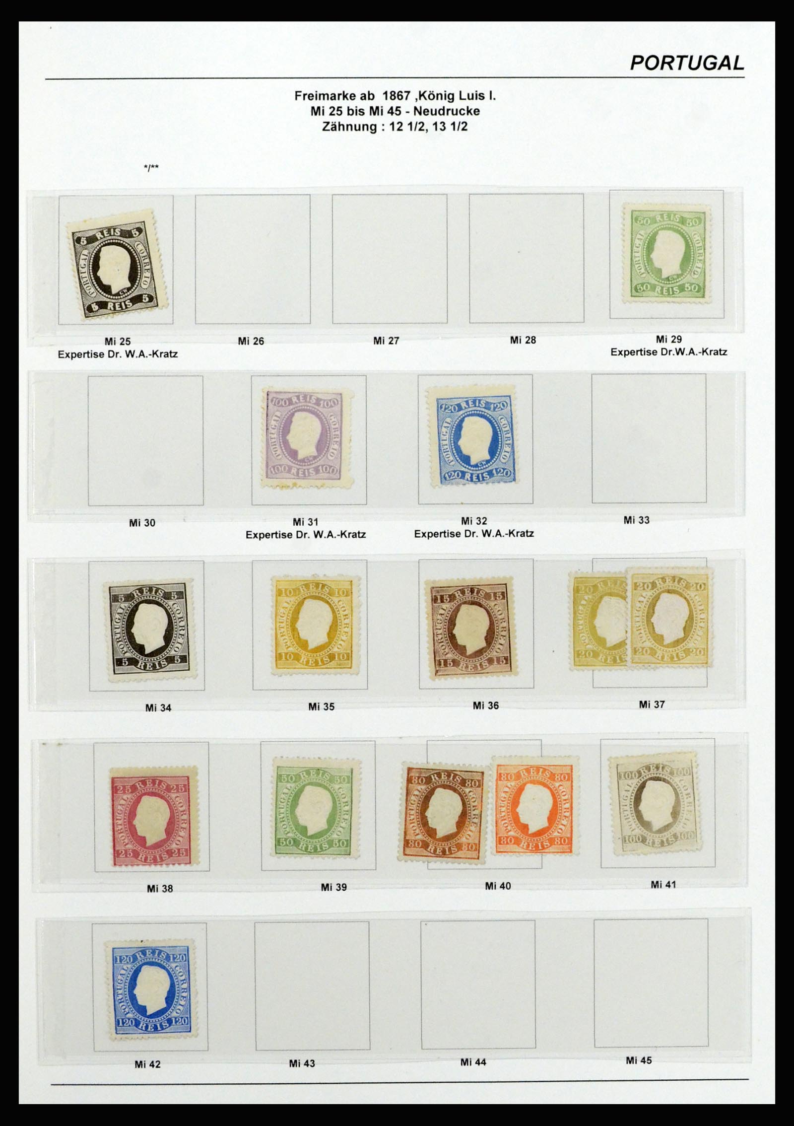 37133 027 - Postzegelverzameling 37133 Portugal 1853-1893.