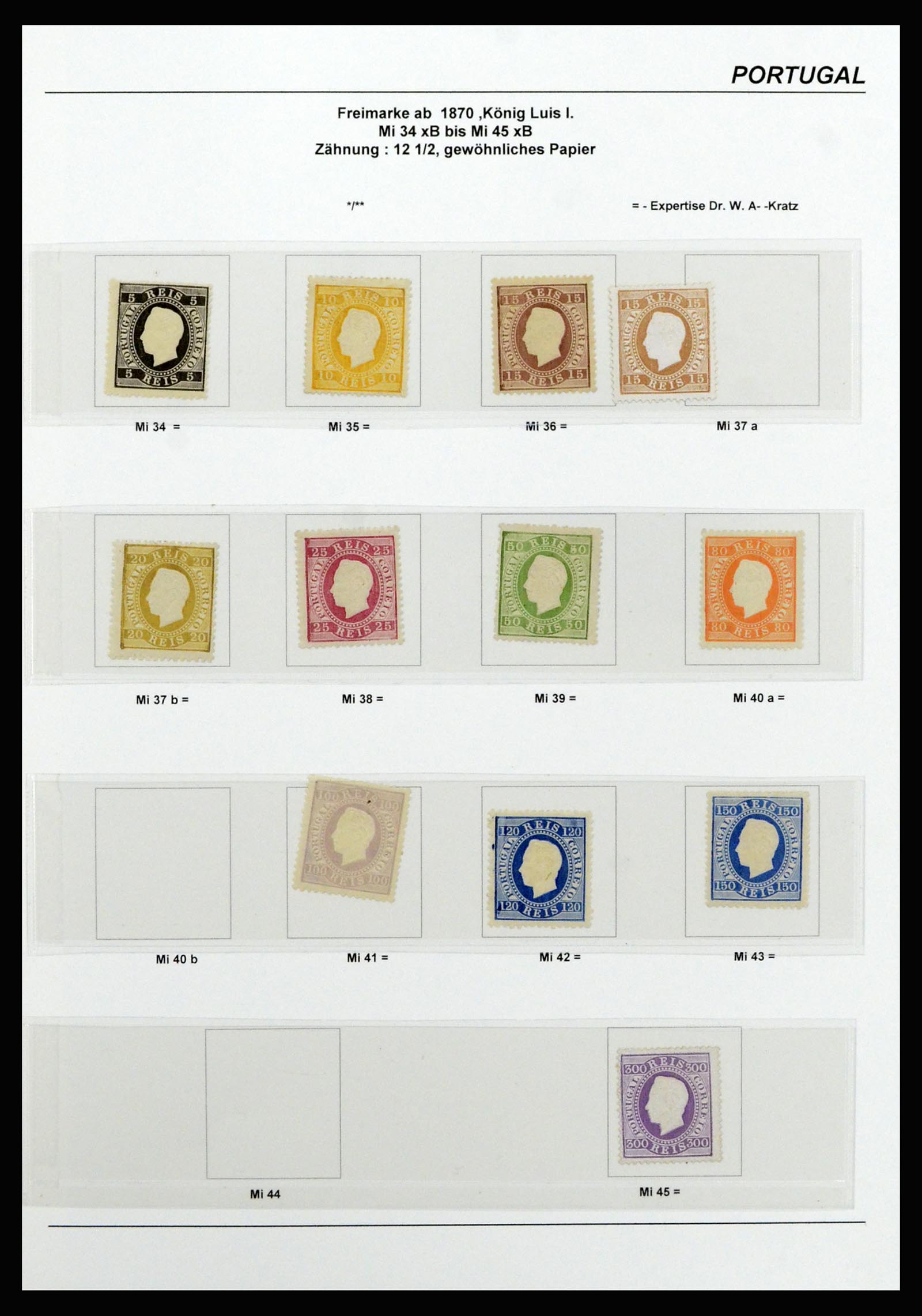 37133 029 - Postzegelverzameling 37133 Portugal 1853-1893.