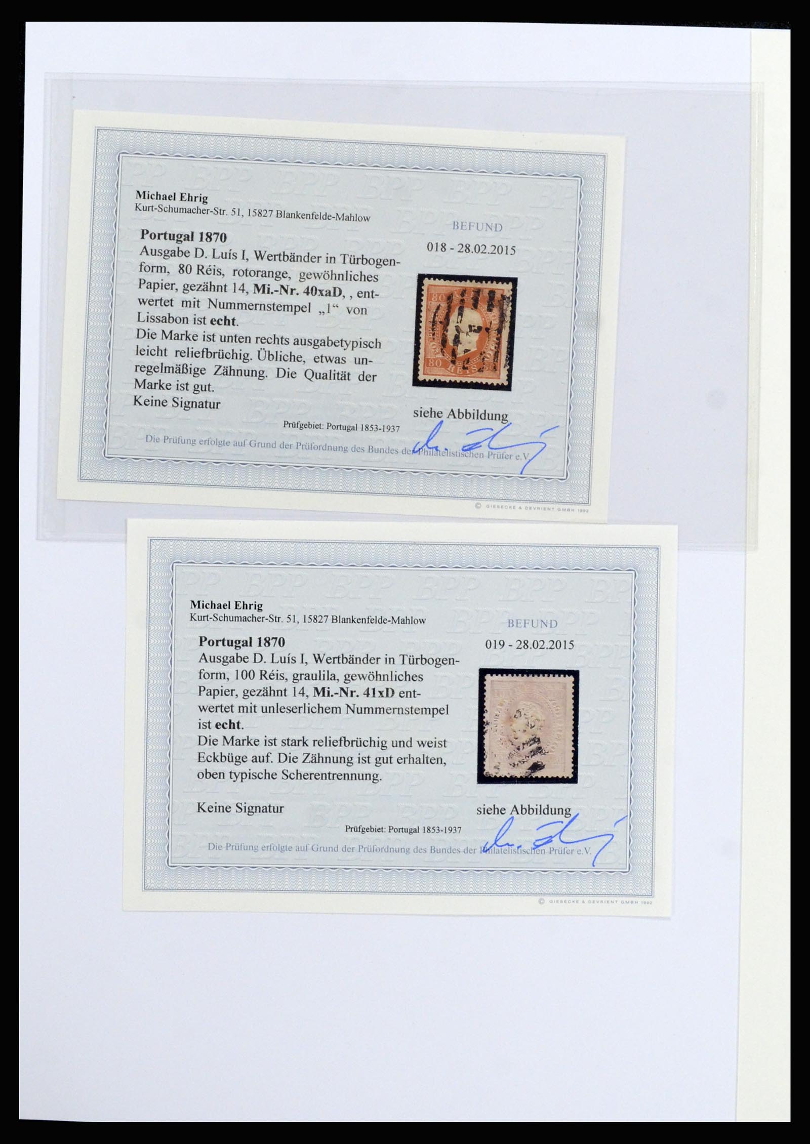 37133 033 - Postzegelverzameling 37133 Portugal 1853-1893.