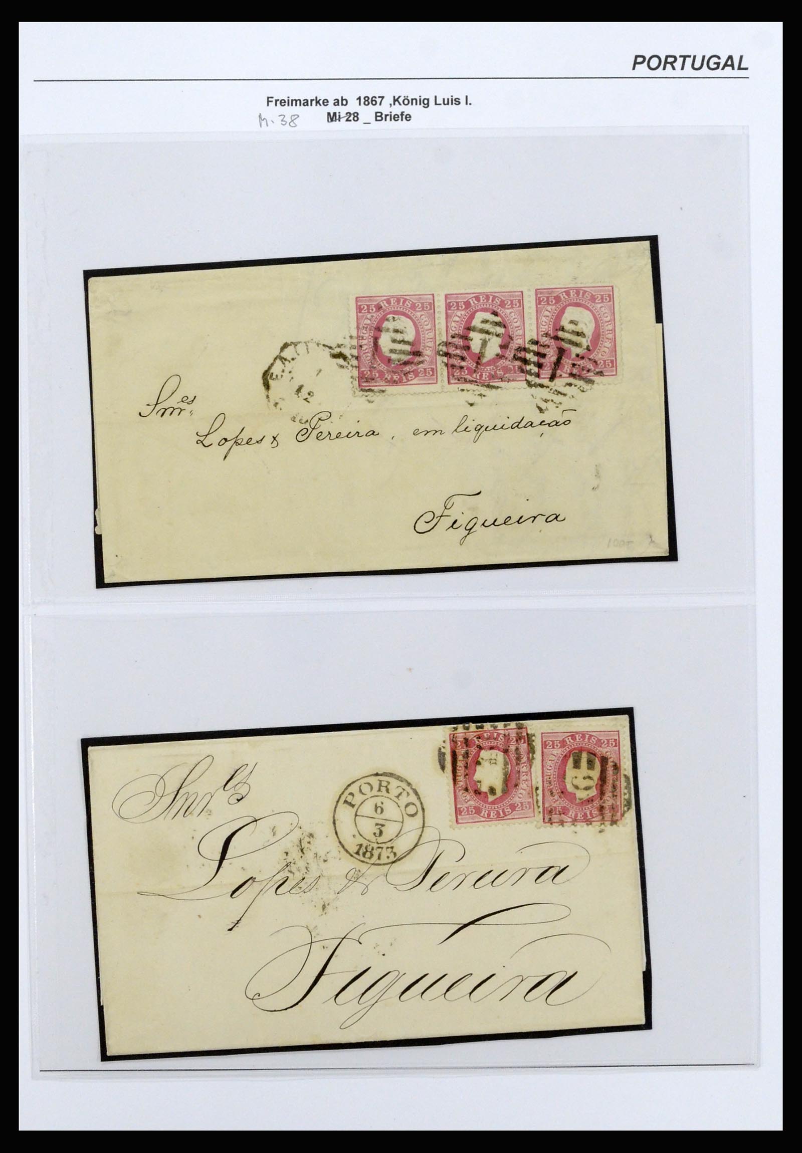 37133 034 - Postzegelverzameling 37133 Portugal 1853-1893.