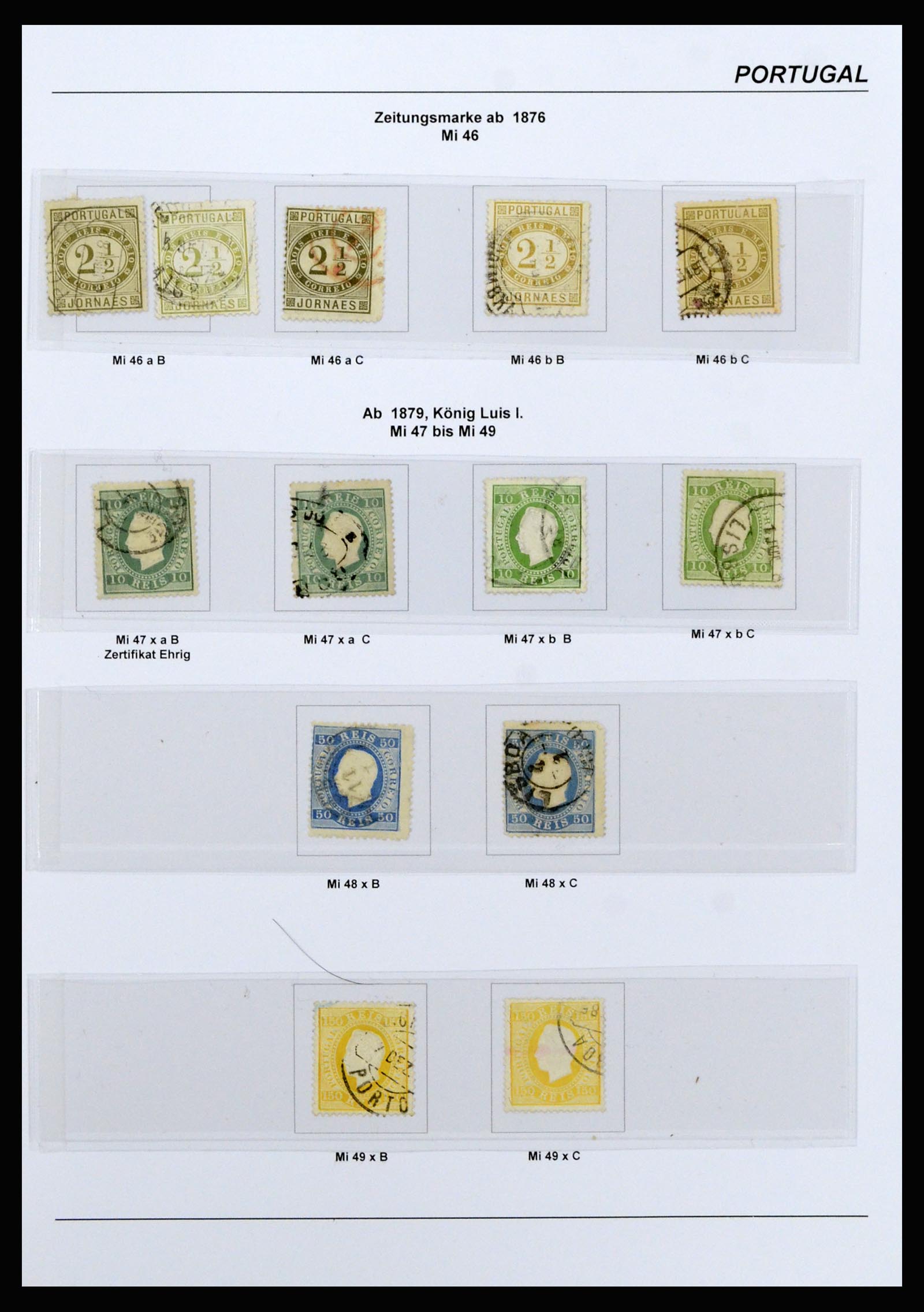 37133 037 - Postzegelverzameling 37133 Portugal 1853-1893.