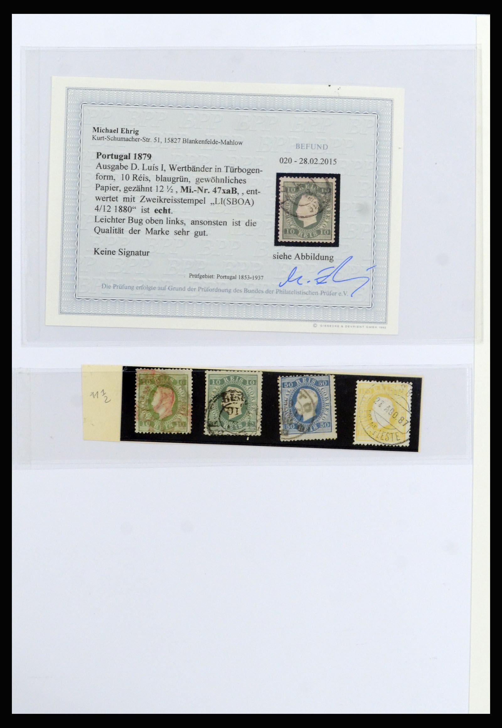 37133 038 - Postzegelverzameling 37133 Portugal 1853-1893.