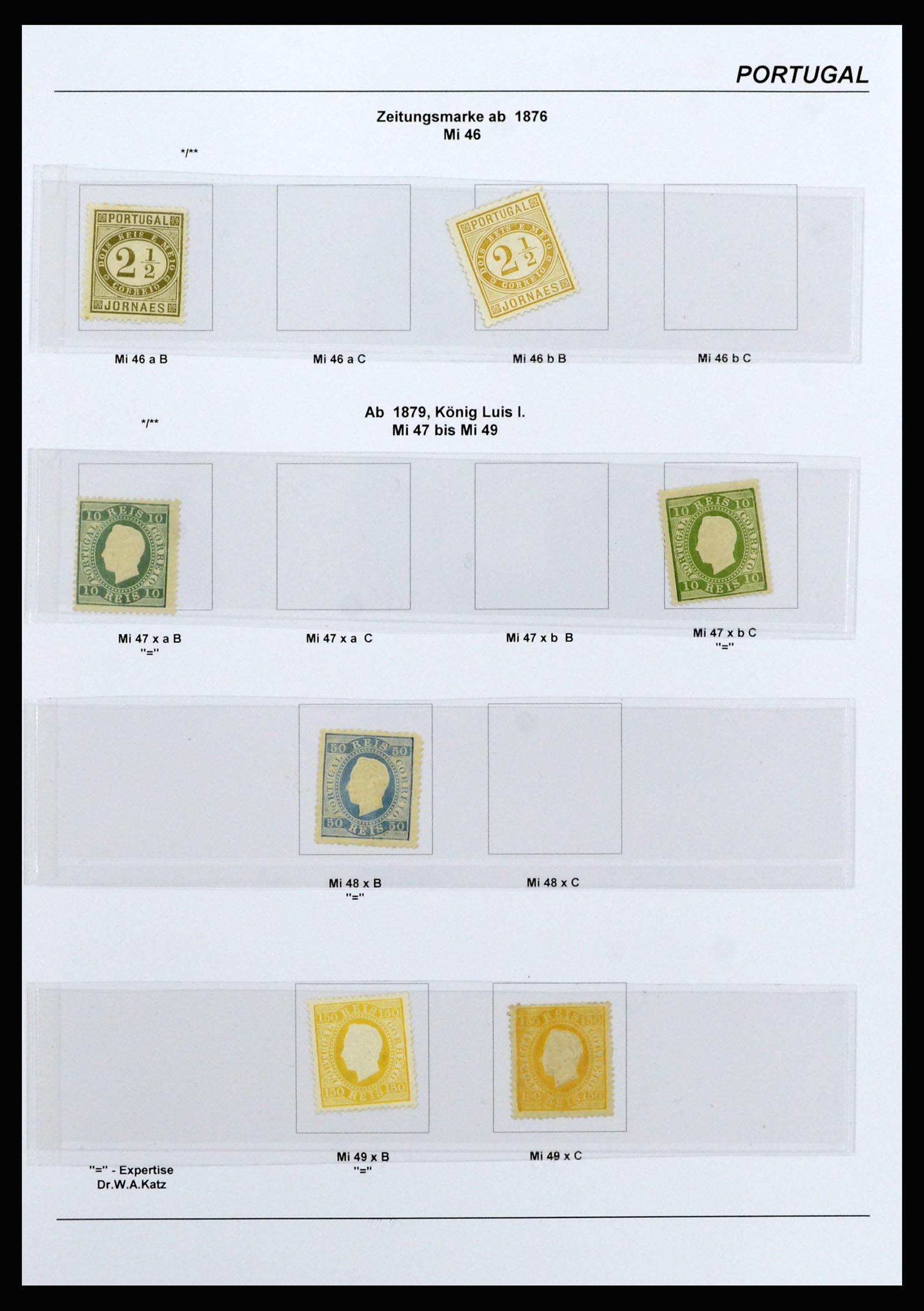 37133 039 - Postzegelverzameling 37133 Portugal 1853-1893.