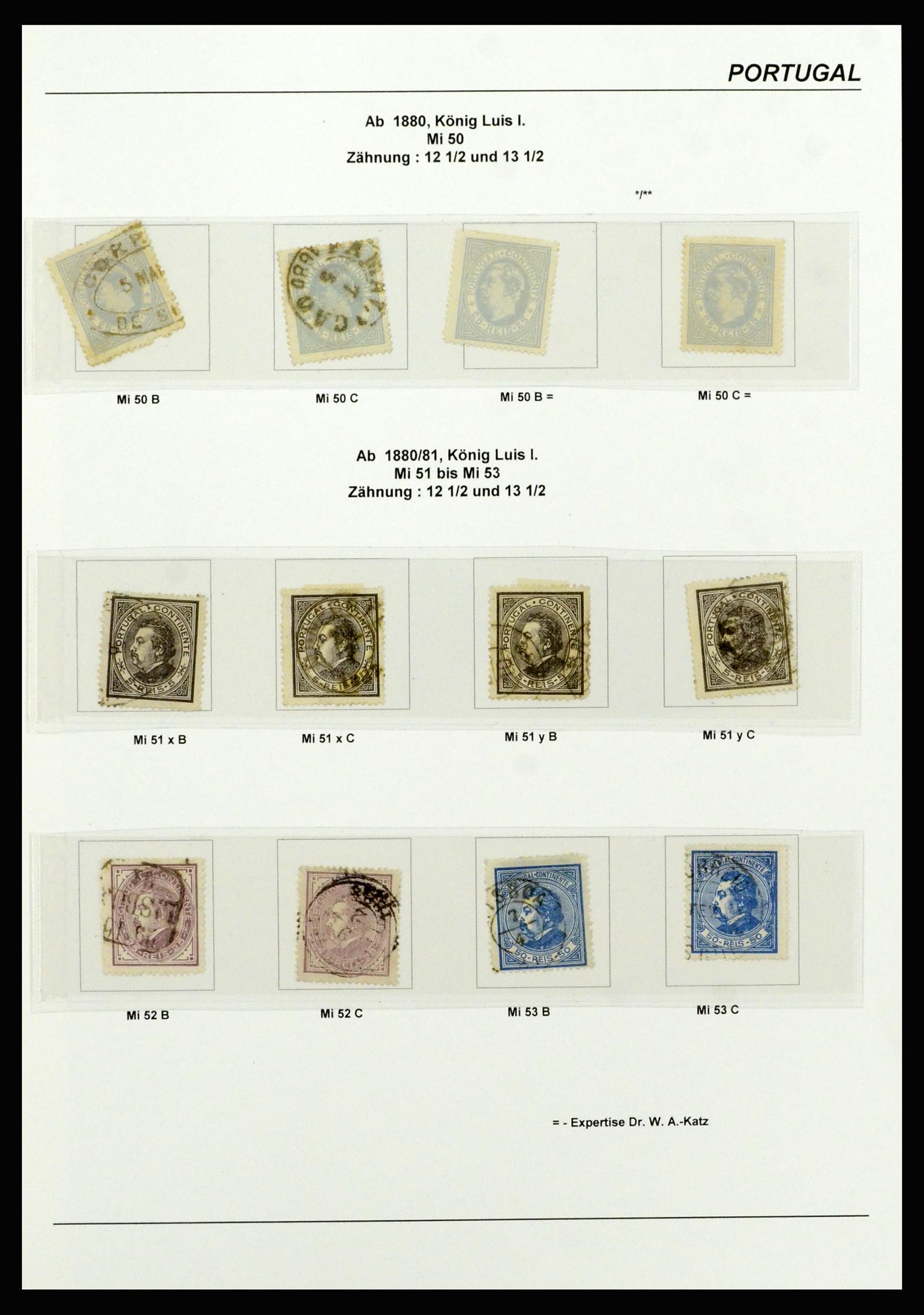 37133 040 - Postzegelverzameling 37133 Portugal 1853-1893.