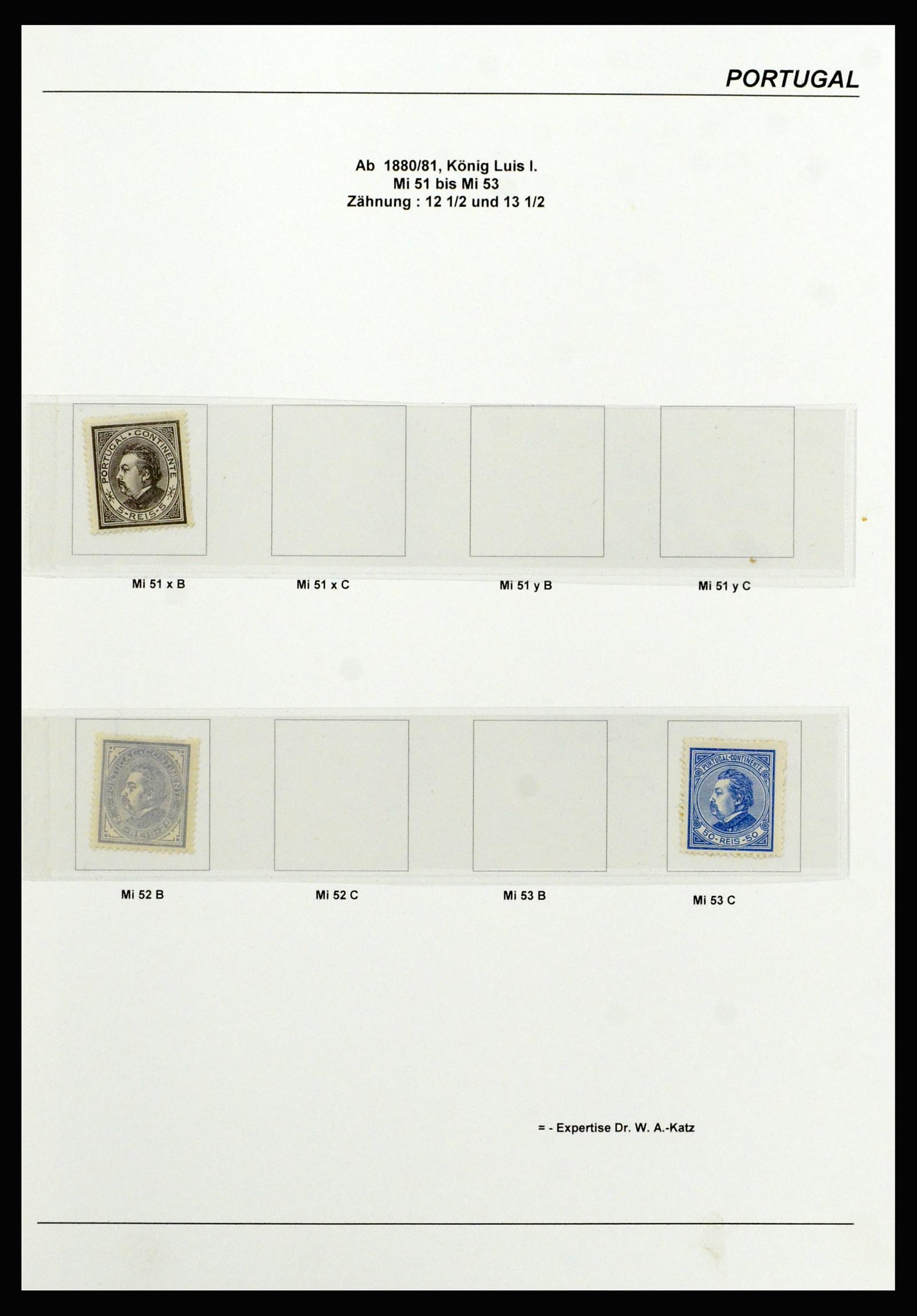 37133 041 - Postzegelverzameling 37133 Portugal 1853-1893.