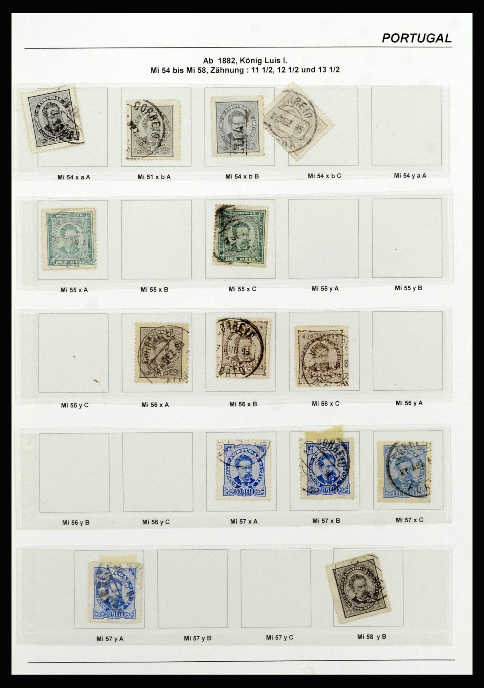 37133 042 - Postzegelverzameling 37133 Portugal 1853-1893.
