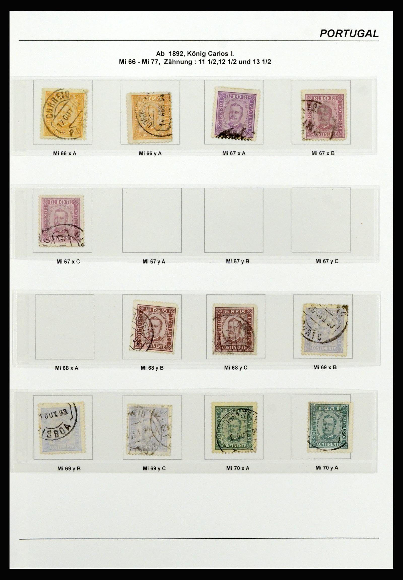 37133 046 - Stamp collection 37133 Portugal 1853-1893.