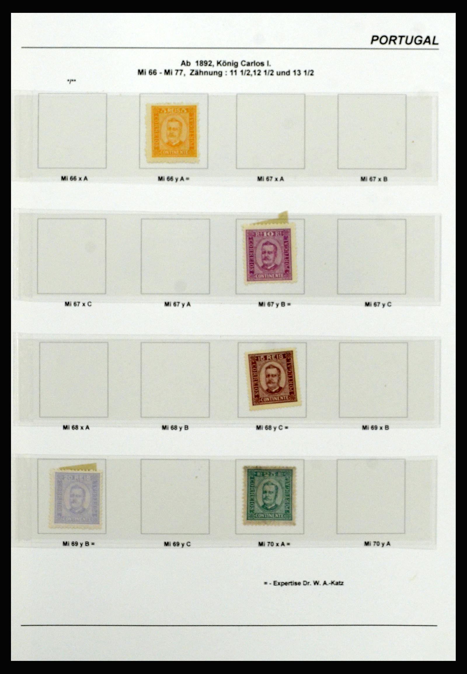 37133 047 - Postzegelverzameling 37133 Portugal 1853-1893.