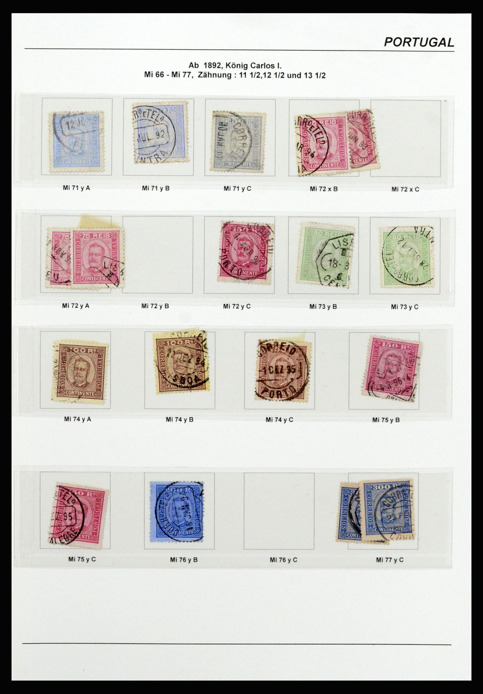 37133 048 - Stamp collection 37133 Portugal 1853-1893.