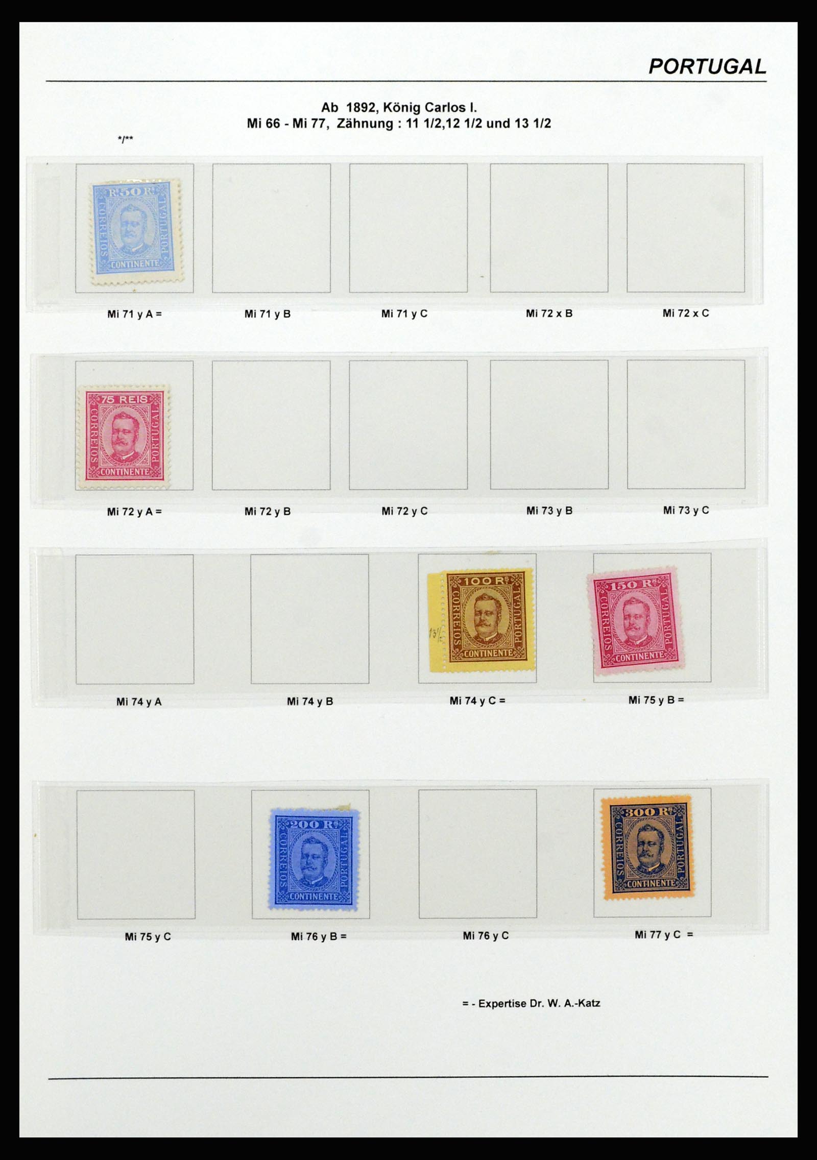 37133 049 - Postzegelverzameling 37133 Portugal 1853-1893.