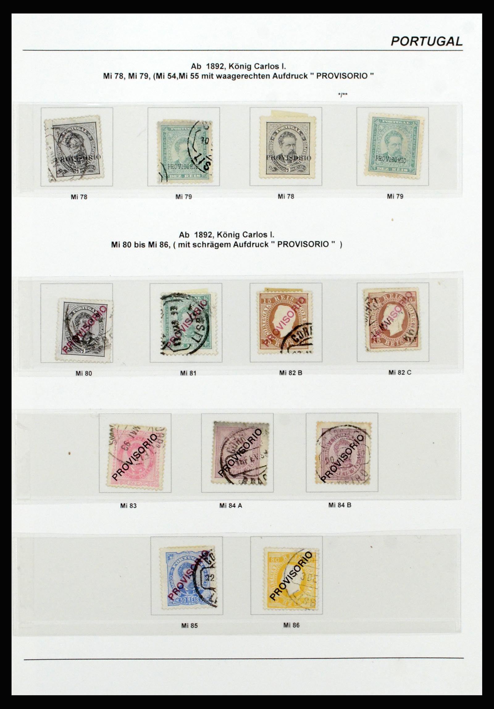 37133 050 - Postzegelverzameling 37133 Portugal 1853-1893.