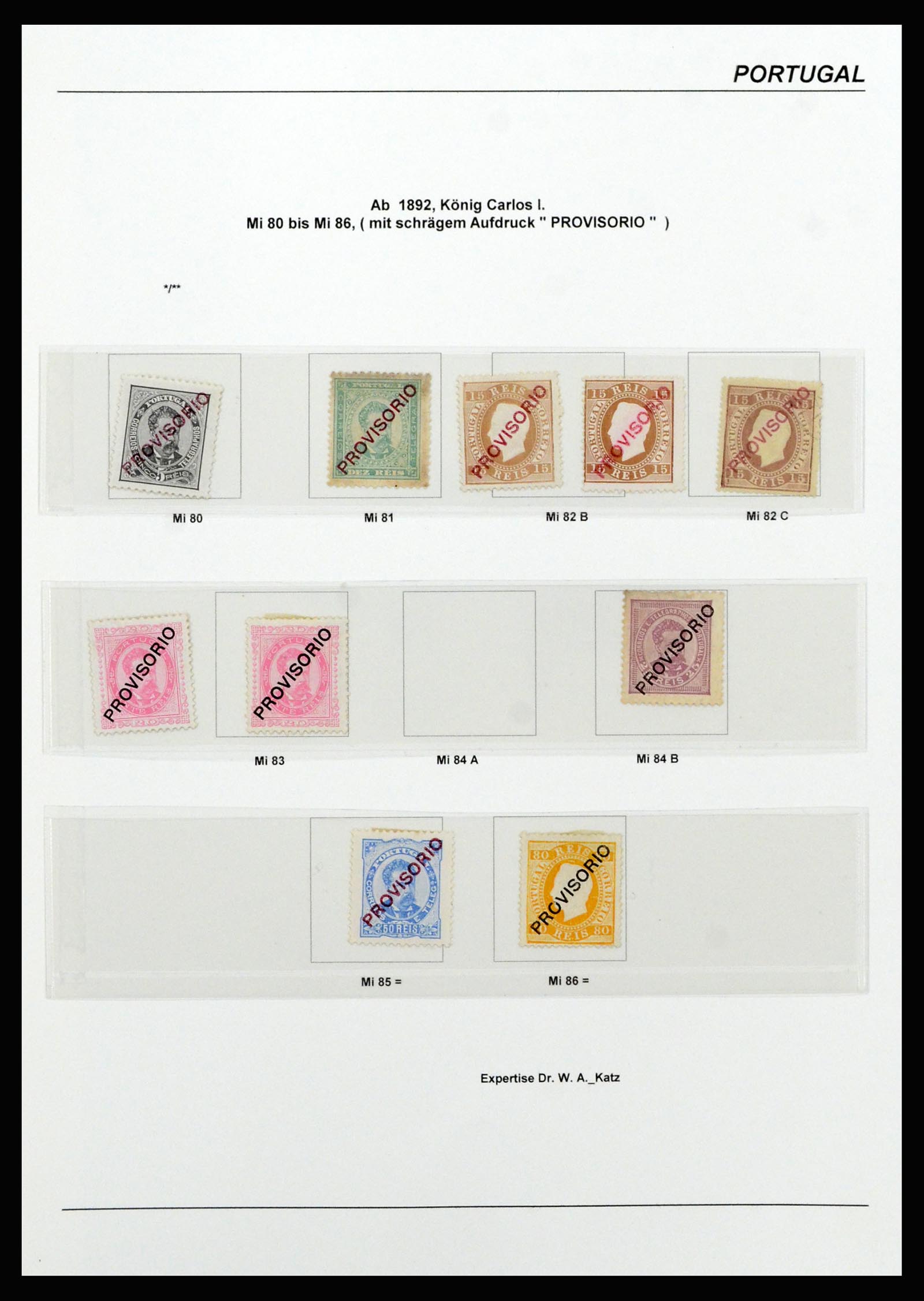37133 051 - Postzegelverzameling 37133 Portugal 1853-1893.