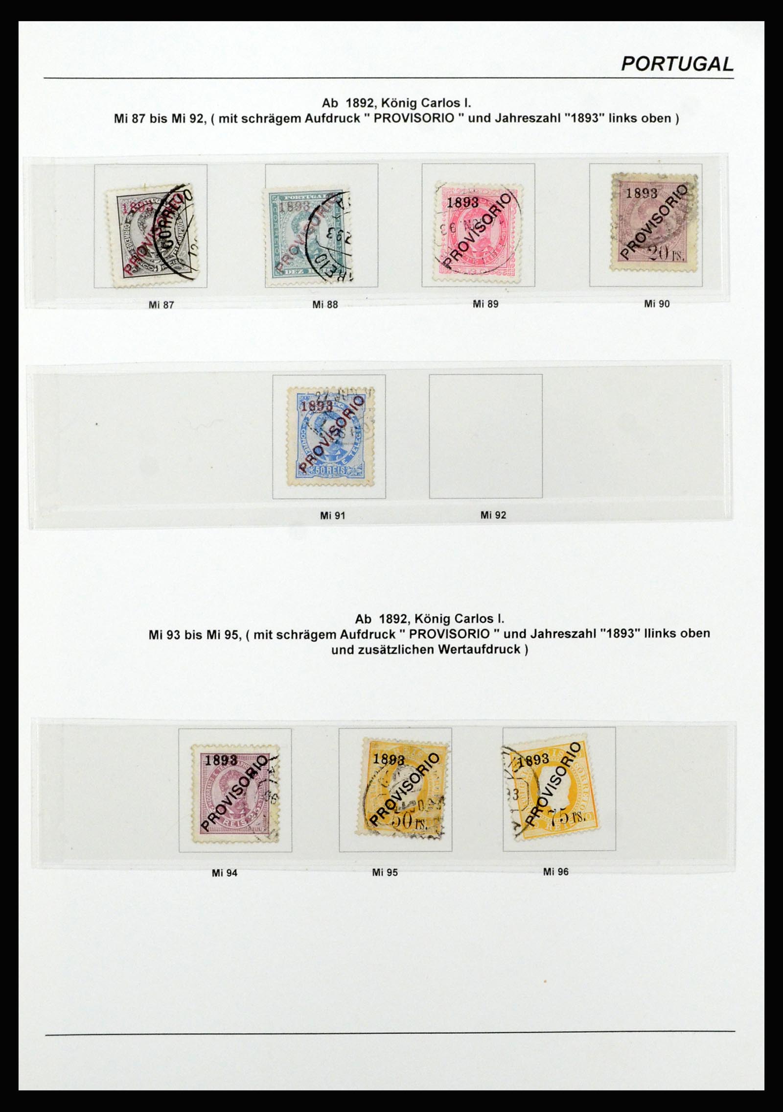 37133 052 - Postzegelverzameling 37133 Portugal 1853-1893.