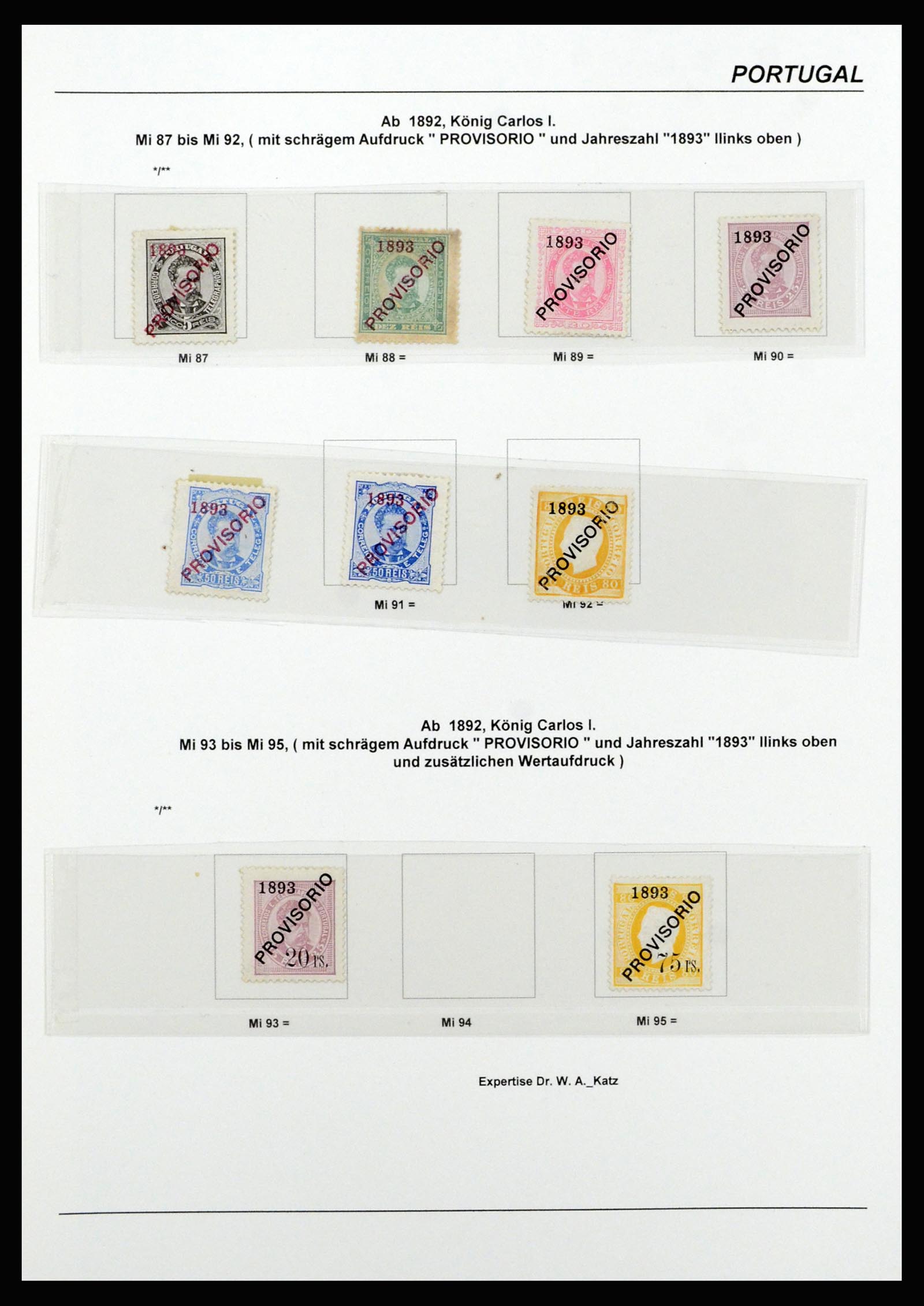 37133 053 - Postzegelverzameling 37133 Portugal 1853-1893.