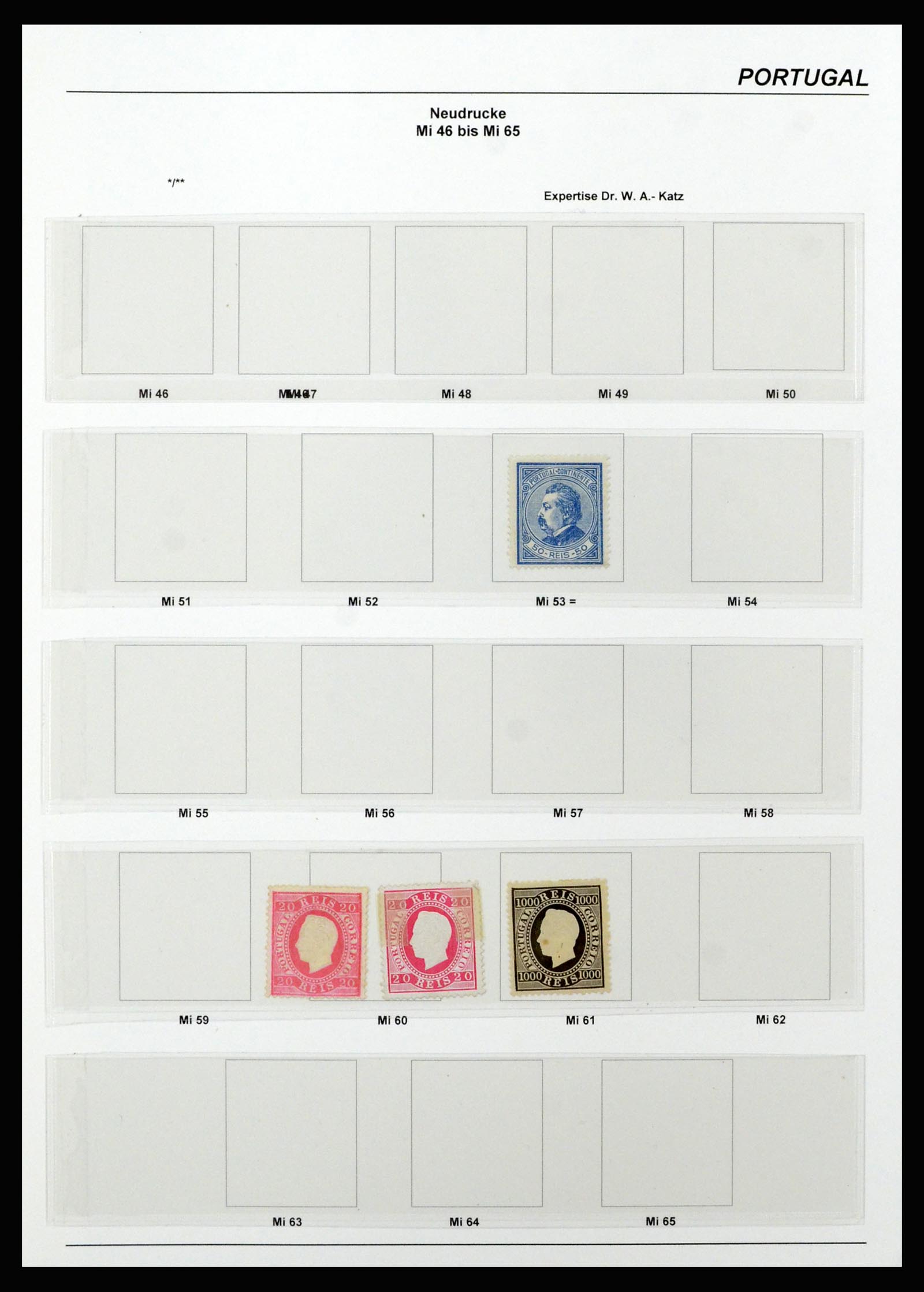 37133 054 - Postzegelverzameling 37133 Portugal 1853-1893.