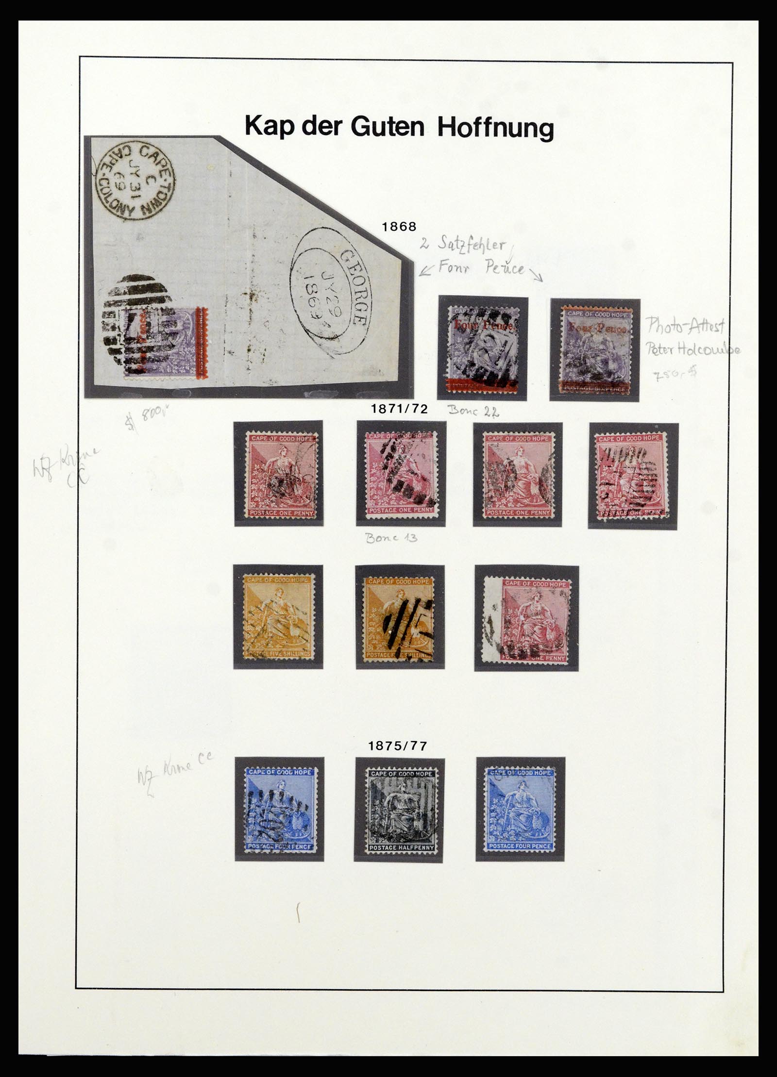 37135 010 - Postzegelverzameling 37135 Zuid Afrikaanse Staten 1853-1909.