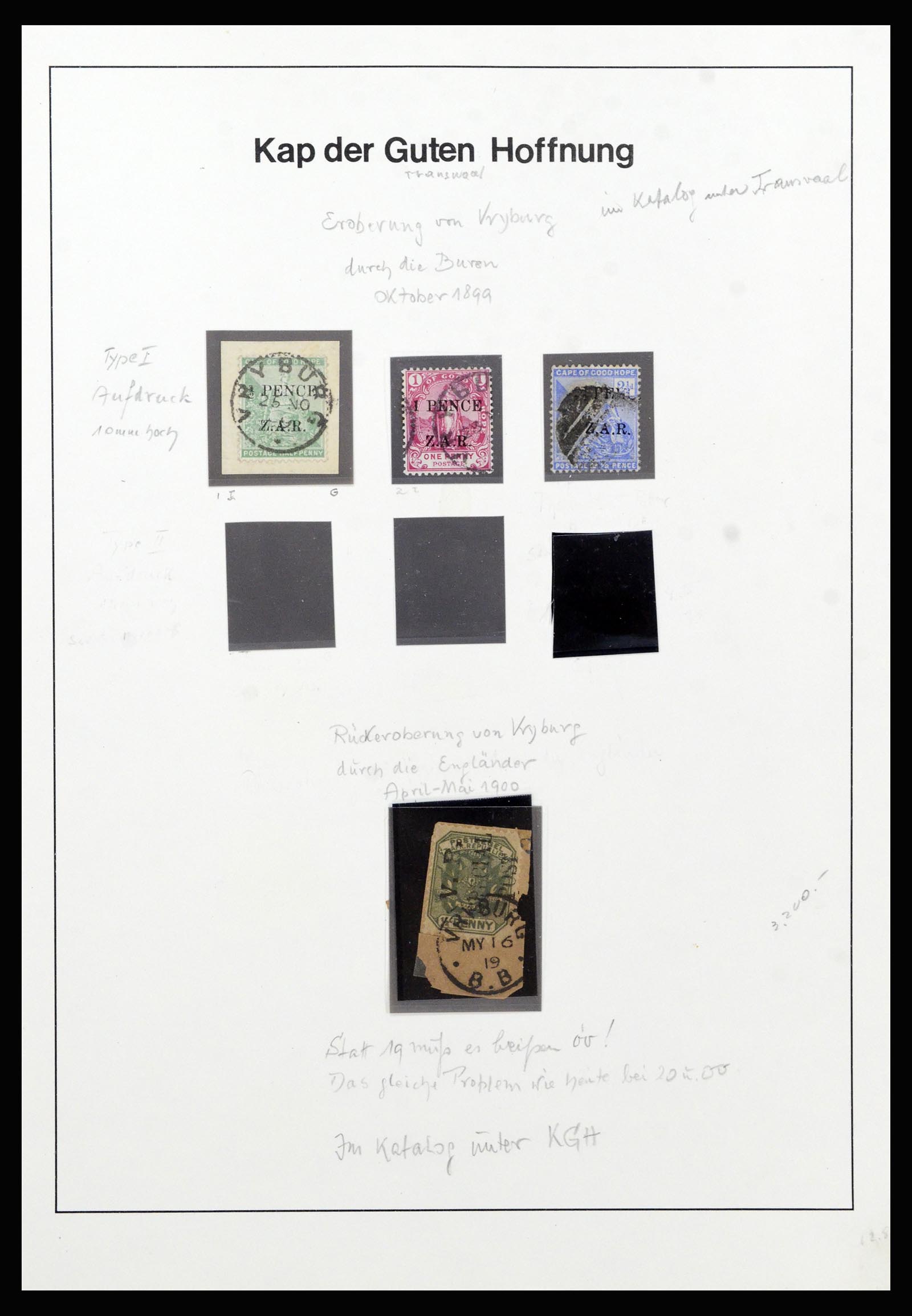 37135 039 - Postzegelverzameling 37135 Zuid Afrikaanse Staten 1853-1909.